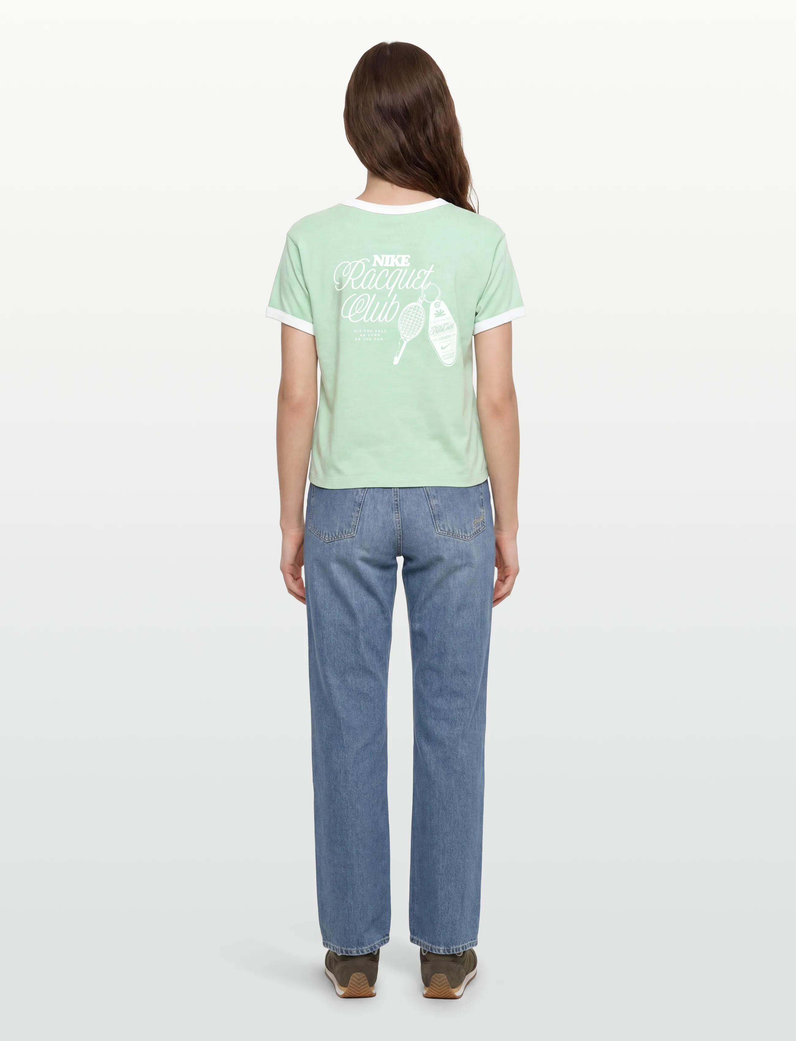Nike - W NK SS TEE HRTG RCQT RNGR MOD - steam/barely green - 4