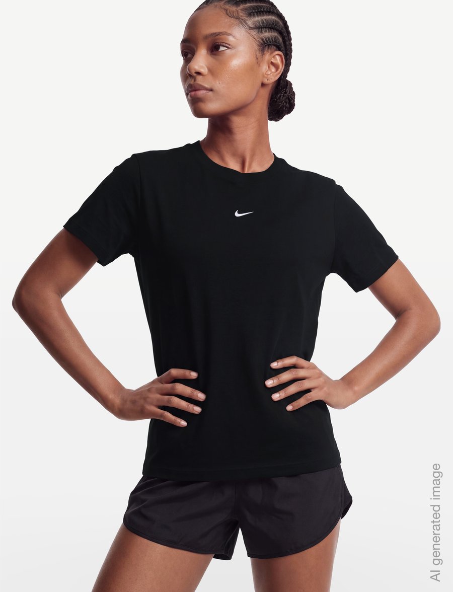 Nike - W NSW CLASSIC SS TEE - alussärgid ja t-särgid - black/white - 3