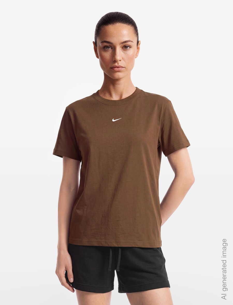 Nike - W NSW CLASSIC SS TEE - t-shirts - cacao wow - 3