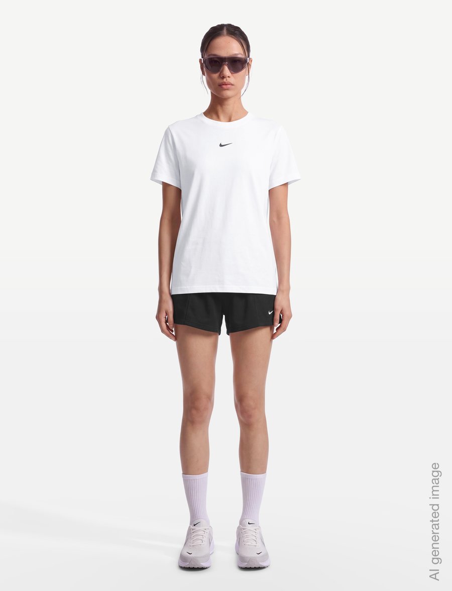 Nike - W NSW CLASSIC SS TEE - t-shirts - white/black - 0