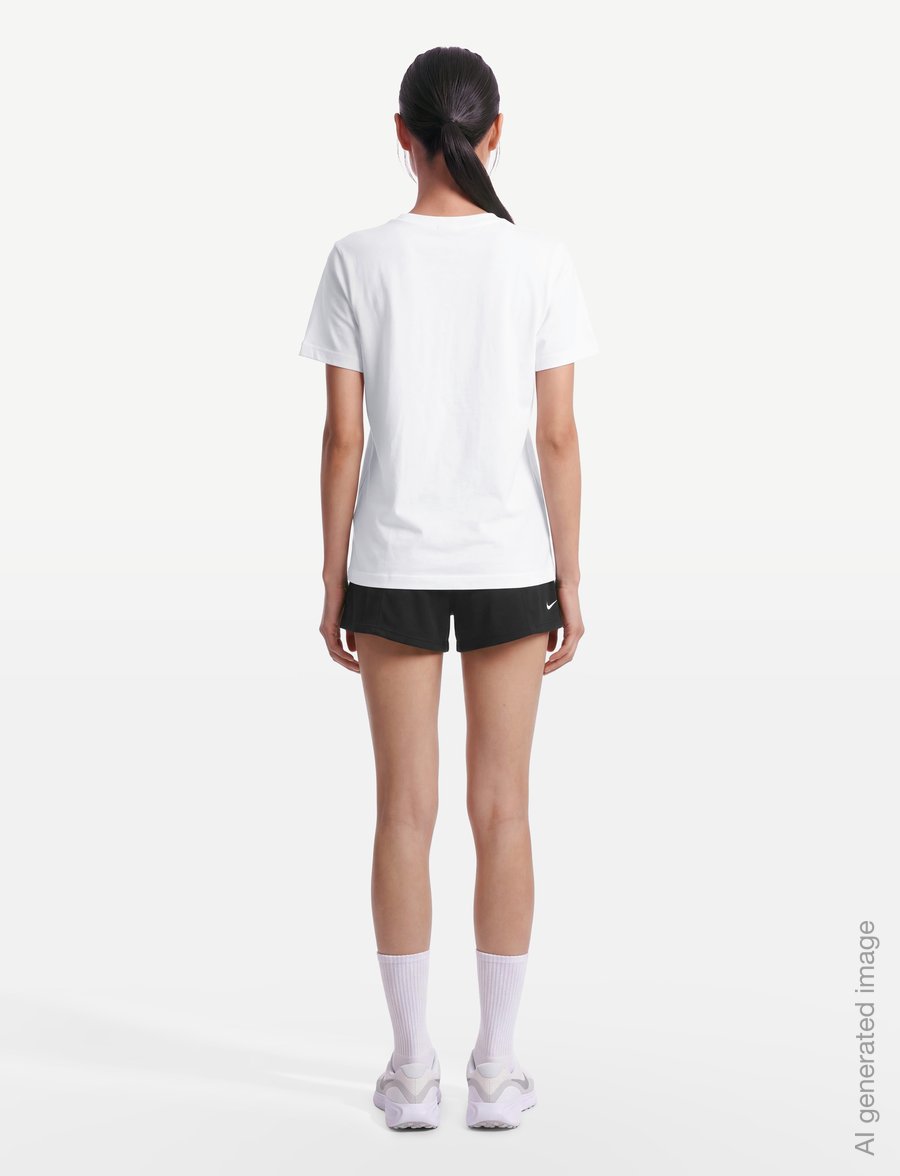 Nike - W NSW CLASSIC SS TEE - t-shirts - white/black - 4