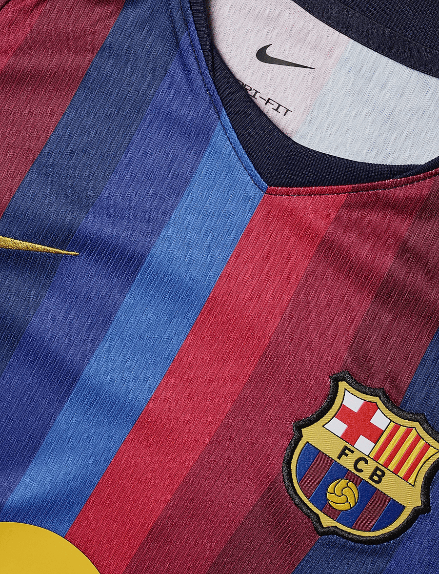 Nike - FCB Y NK DF JSY SS STAD HM - sporditopid - deep garnet/blue void/mineral - 2