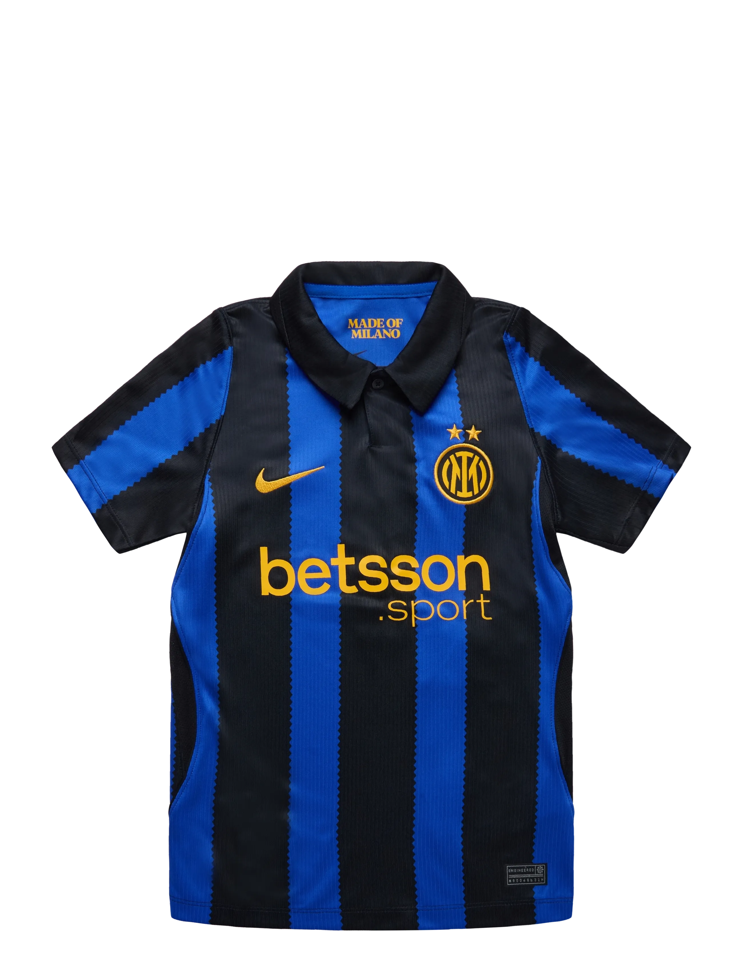 Nike INTER Y NK DF JSY SS STAD HM - Fotbollströjor - LYON BLUE/BLACK/UNIVERSITY GOL / blue