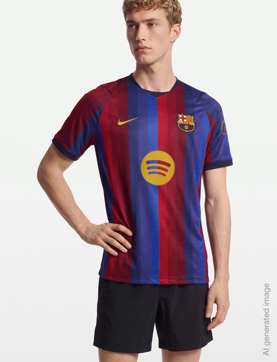 Nike - FC Barcelona 2026/27 Stadium Home Jersey - fußballoberteile - deep garnet/blue void/mineral - 3