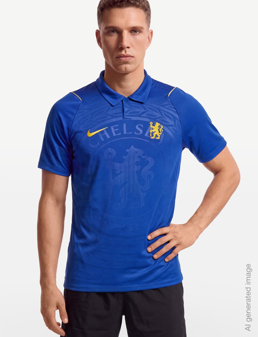 Nike - Chelsea FC 2026/27 Stadium Home Shirt - football shirts - bright blue/midwest gold/midwe - 3