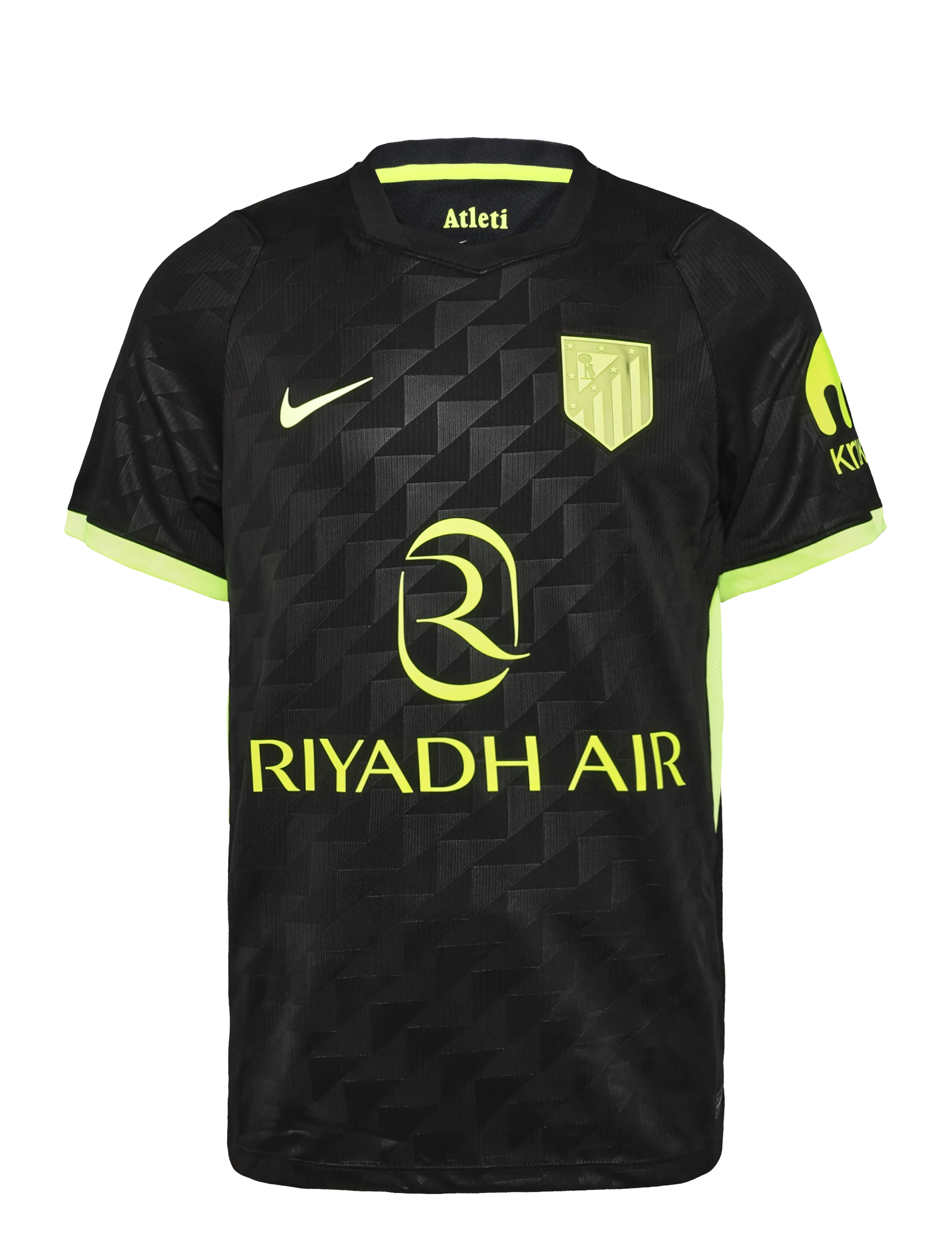 Nike ATM M NK DF JSY SS STAD AW - Fotbollströjor - BLACK/VOLT/VOLT / black