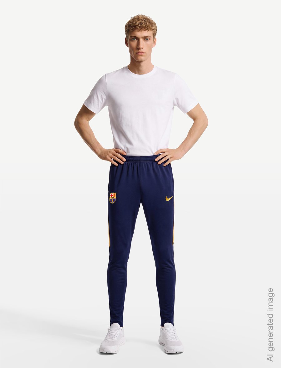 Nike - F.C. Barcelona Strike Men's Nike Dri-FIT Football Knit Pants - sportbroeken - blackened blue/noble red/miner - 0