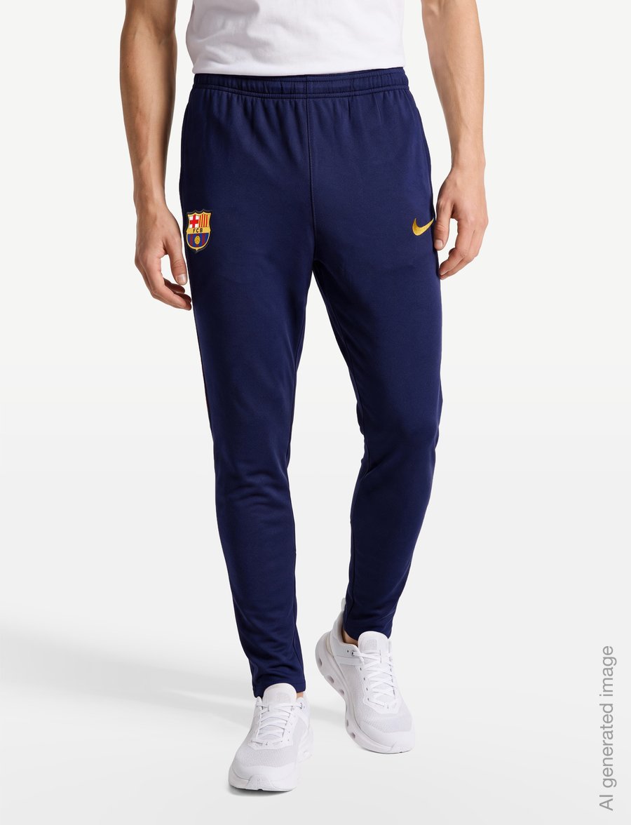 Nike - F.C. Barcelona Strike Men's Nike Dri-FIT Football Knit Pants - sportbroeken - blackened blue/noble red/miner - 3