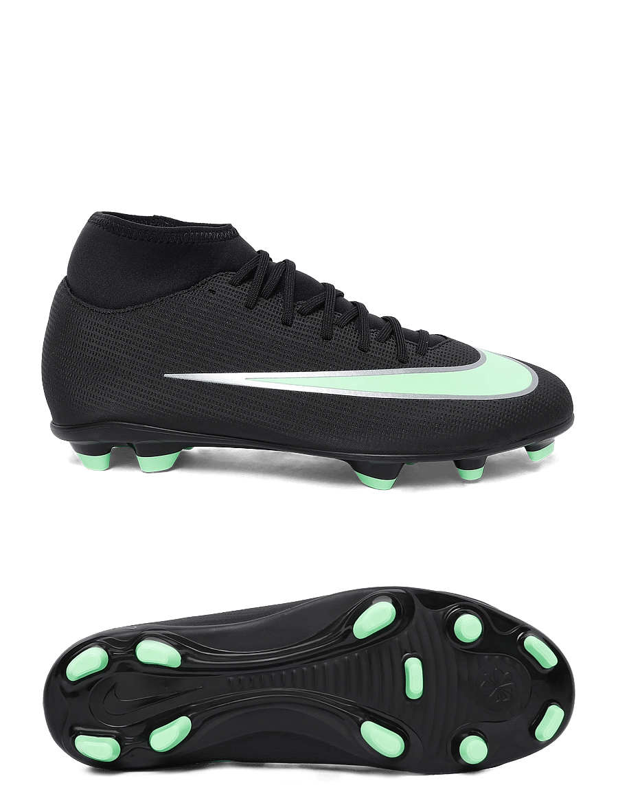 Nike - SUPERFLY 11 CLUB FG/MG - fodboldstøvler - black/illusion green-black - 2