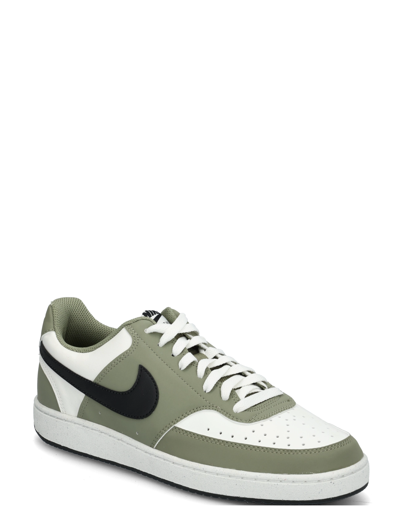 Nike NIKE COURT VISION LO P NBK - Schuhe - SUMMIT WHITE/BLACK-SILVER SAGE / khaki/green
