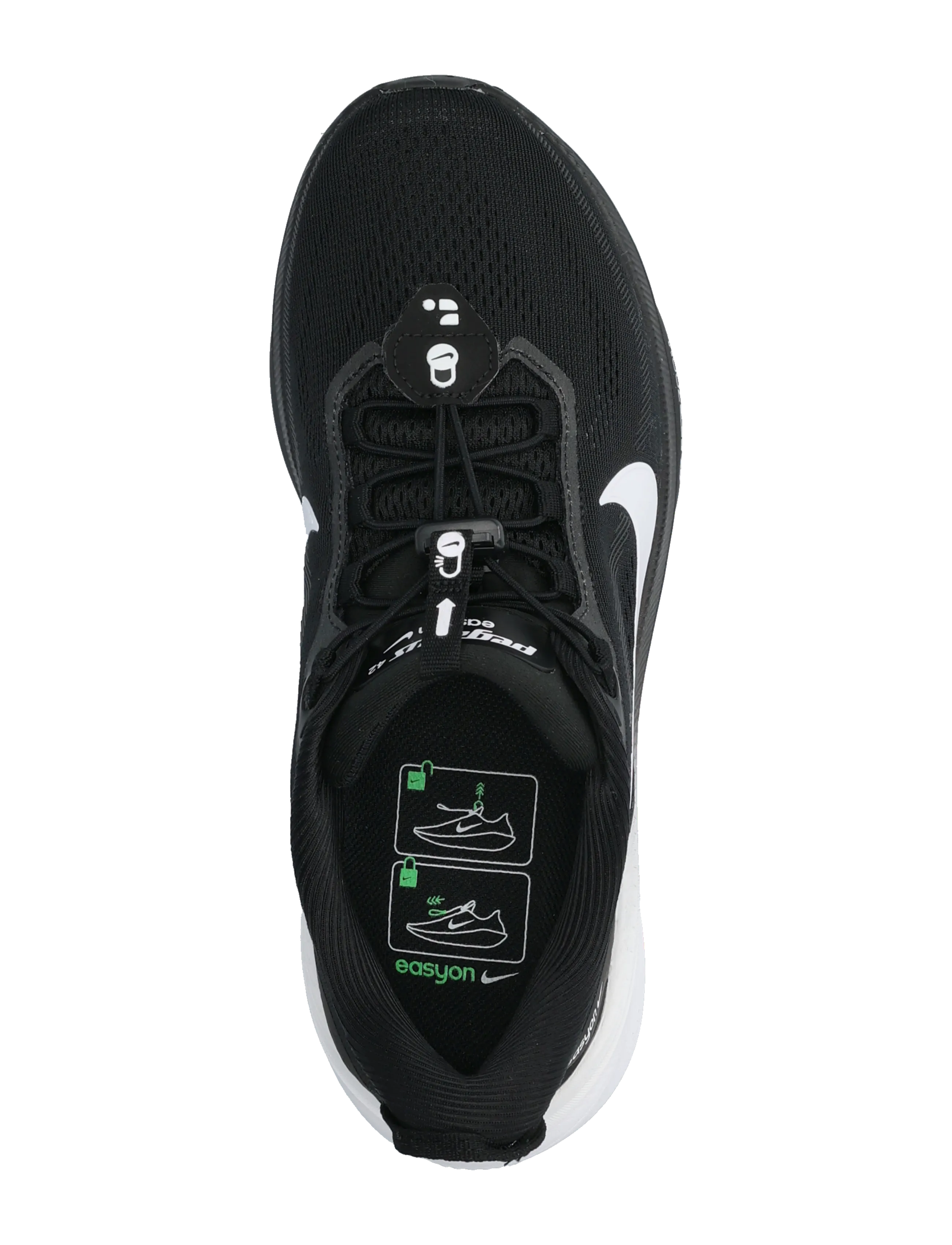Nike - PEGASUS 42 EASYON - løbesko - black/white-dk smoke grey - 3
