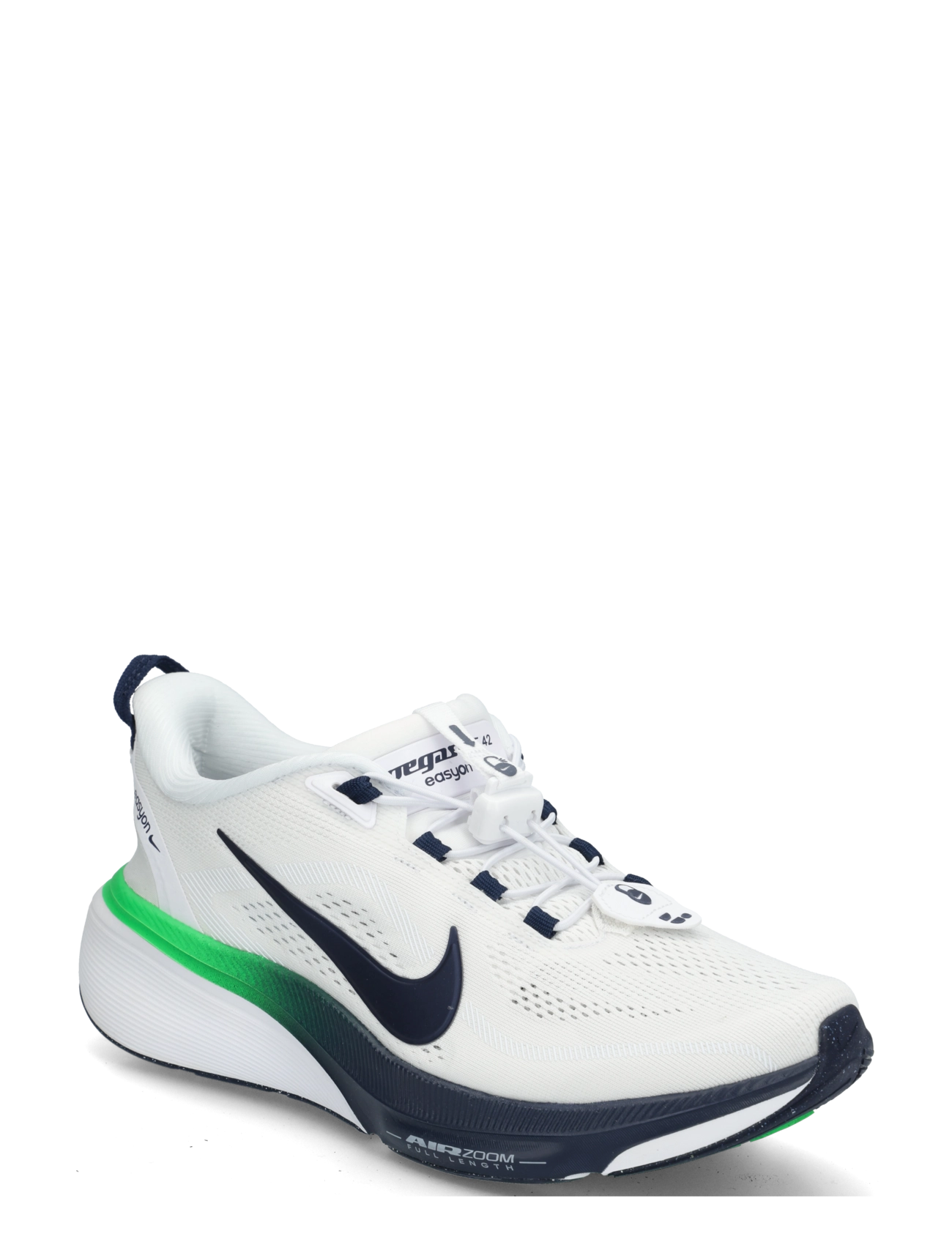 Nike PEGASUS 42 EASYON - Running Shoes - WHITE/MIDNIGHT NAVY-GREEN SPAR / white
