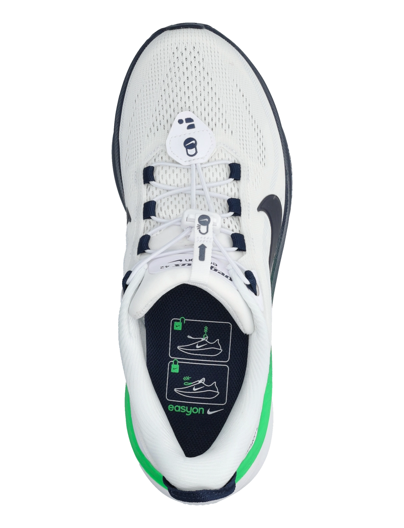 Nike - PEGASUS 42 EASYON - running shoes - white/midnight navy-green spar - 3