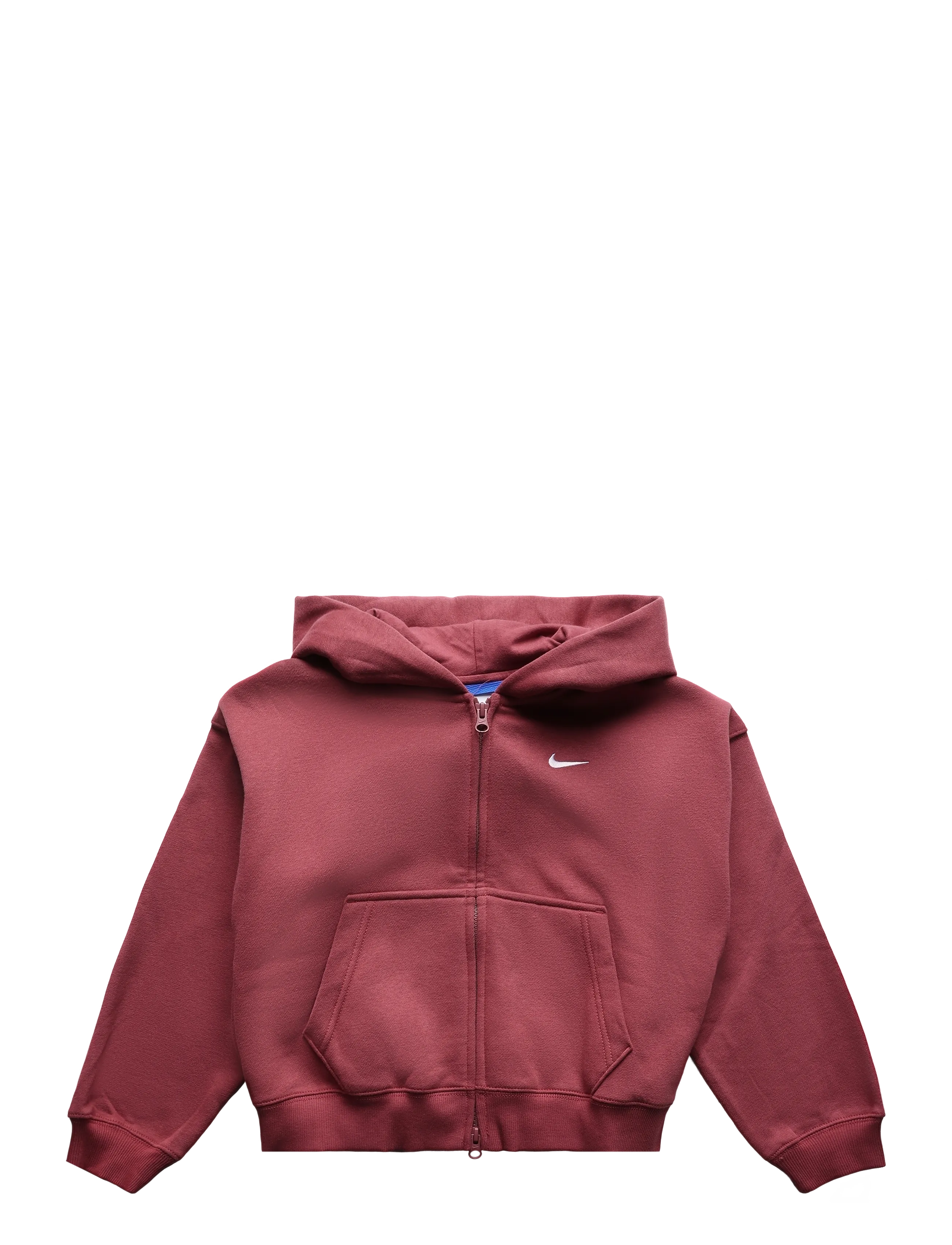 Nike G NSW STUDIO FLC OS FZ HD - Fleecejakker - PINK SMOKE/WHITE / burgundy
