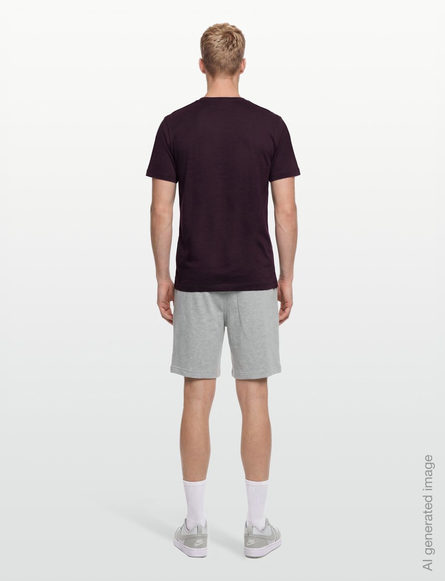 Nike - M NKCT DF TEE STD HERITAGE - t-shirts - burgundy ash - 4