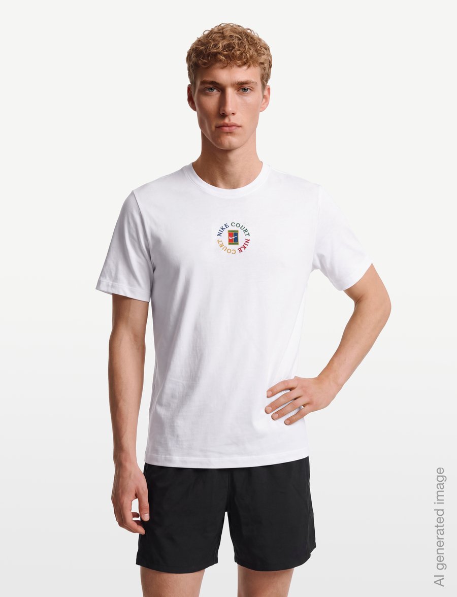 Nike - M NKCT DF TEE STD HERITAGE - oberteile & t-shirts - white - 3