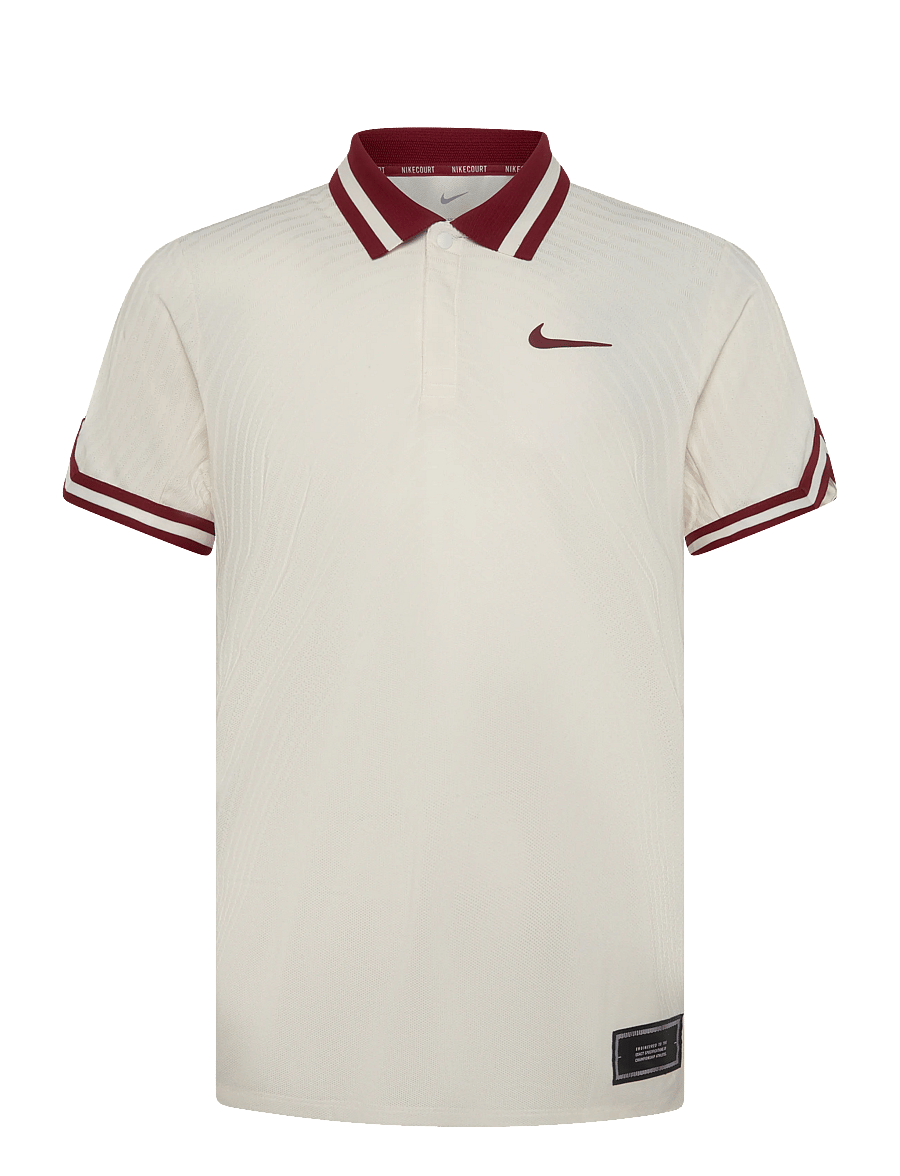 Nike - Nike Court Aero-FIT Slam Polo - oberteile & t-shirts - pale ivory/team red - 0