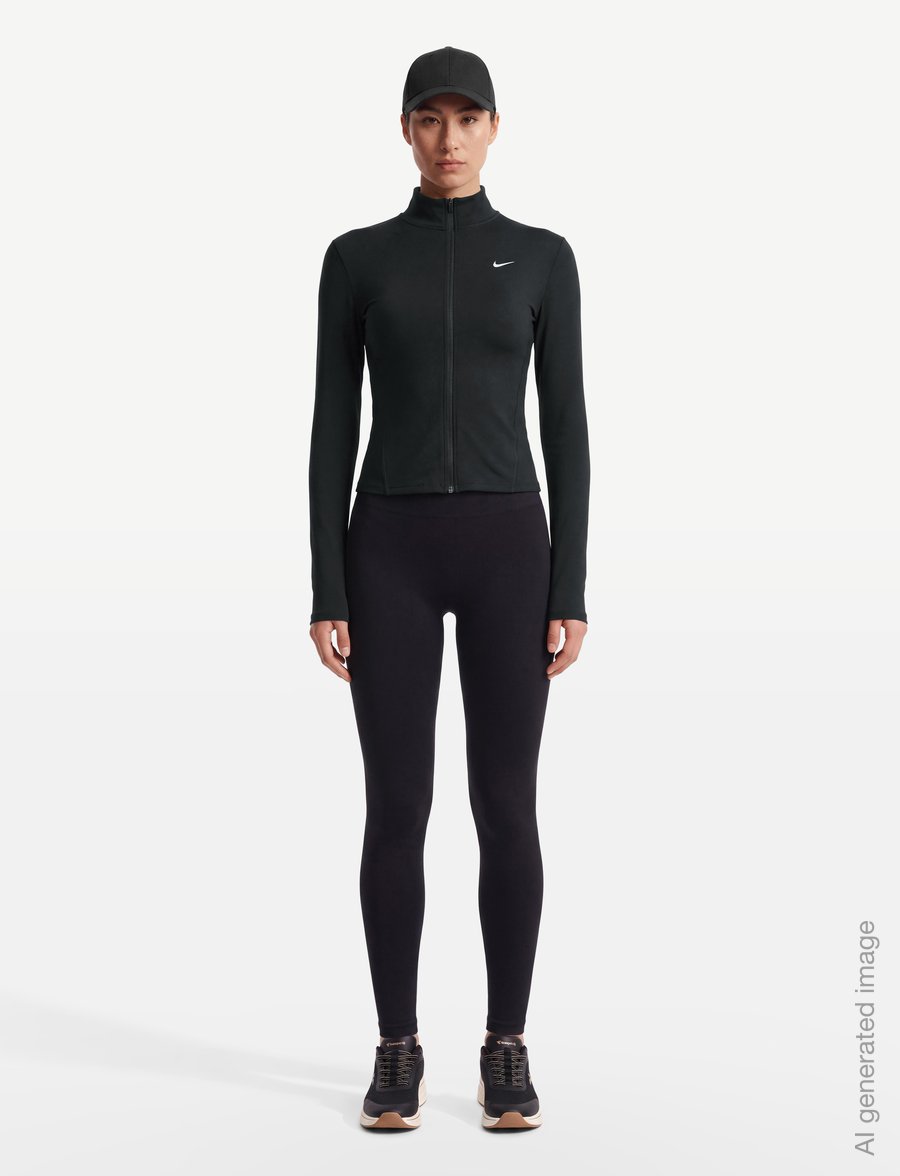 Nike - Nike One Dri-Fit Fitted Jacket - training jackets - black/white - 0