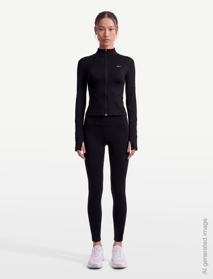 Nike - W NK SWIFT DF FZ JKT - träningsjackor - black/reflective silv - 0