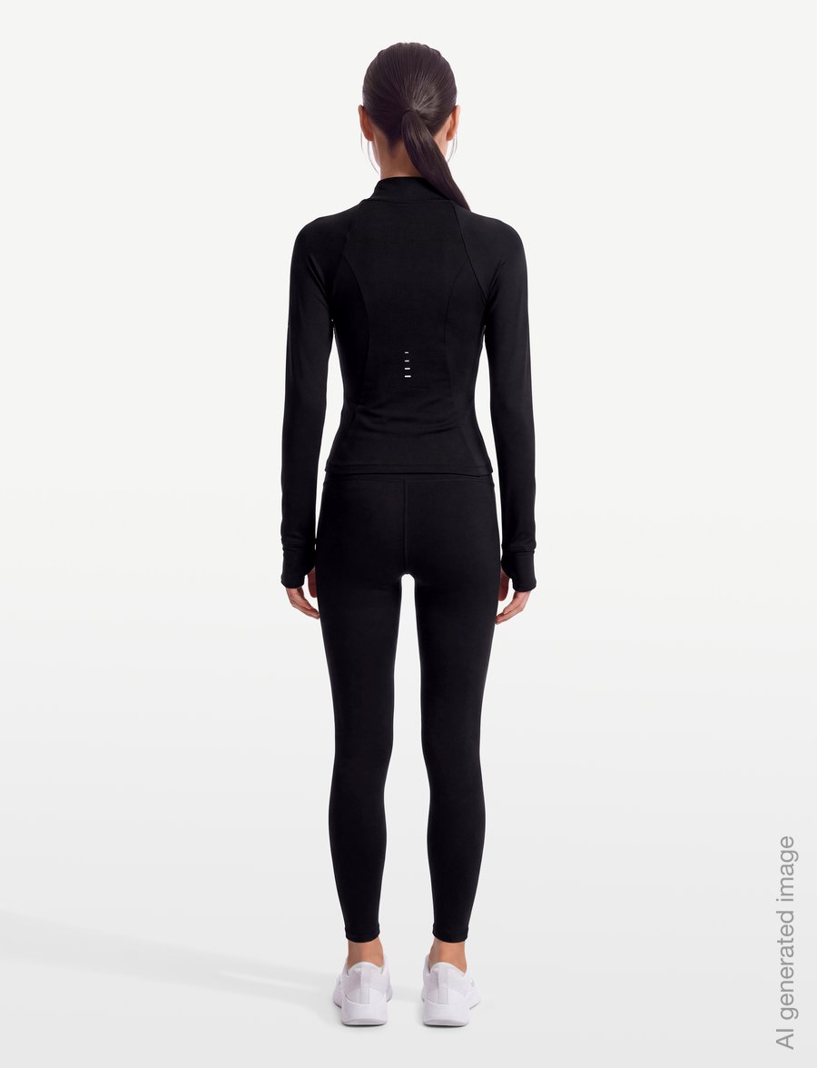 Nike - W NK SWIFT DF FZ JKT - träningsjackor - black/reflective silv - 4