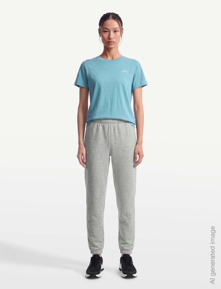 Nike - W NK STDO FLC MW MR STD CF PNT - trainingshosen - dk grey heather/sail - 0