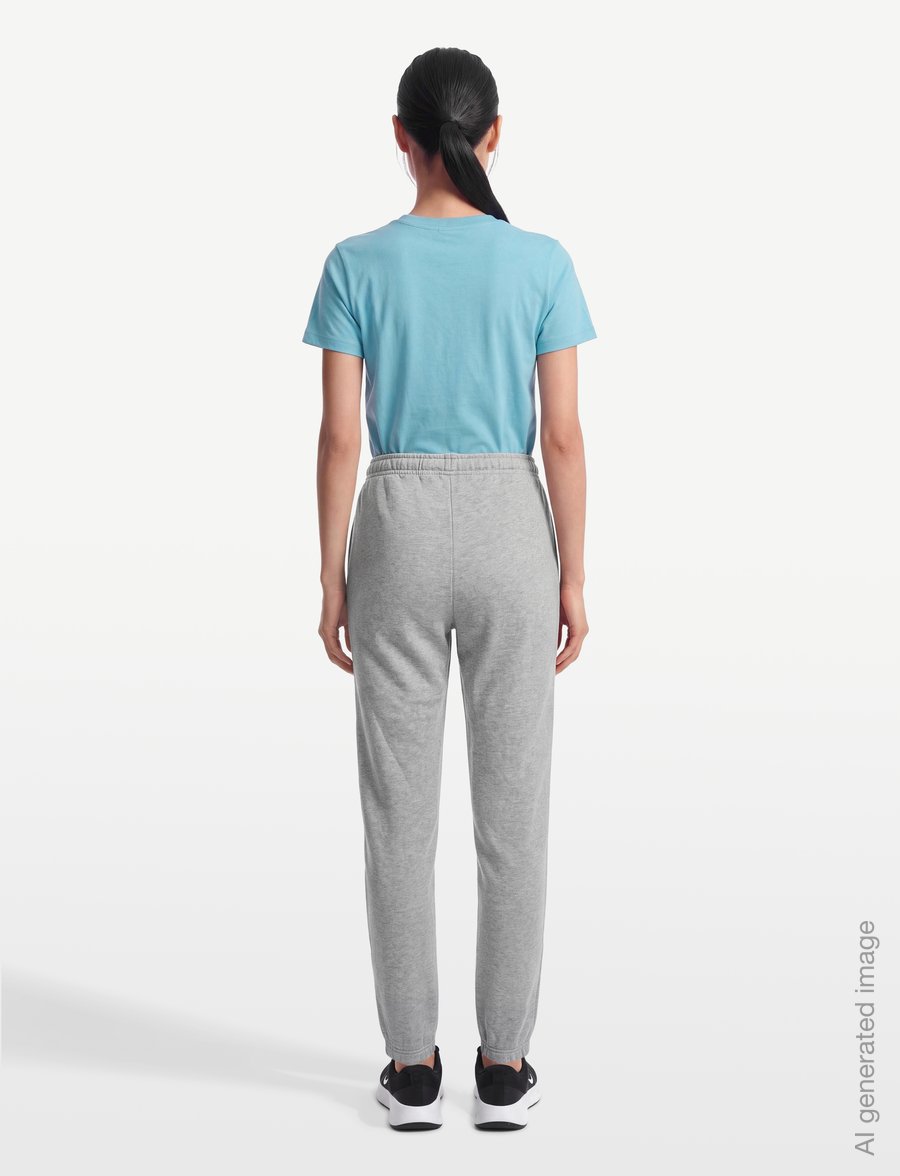 Nike - W NK STDO FLC MW MR STD CF PNT - trainingshosen - dk grey heather/sail - 4