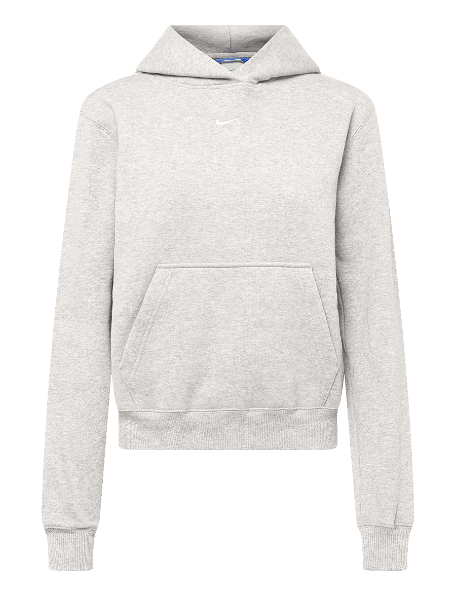 Nike - W NK STDO FLC MW STD PO HDY - kapuutsiga dressipluusid - dk grey heather/sail - 0
