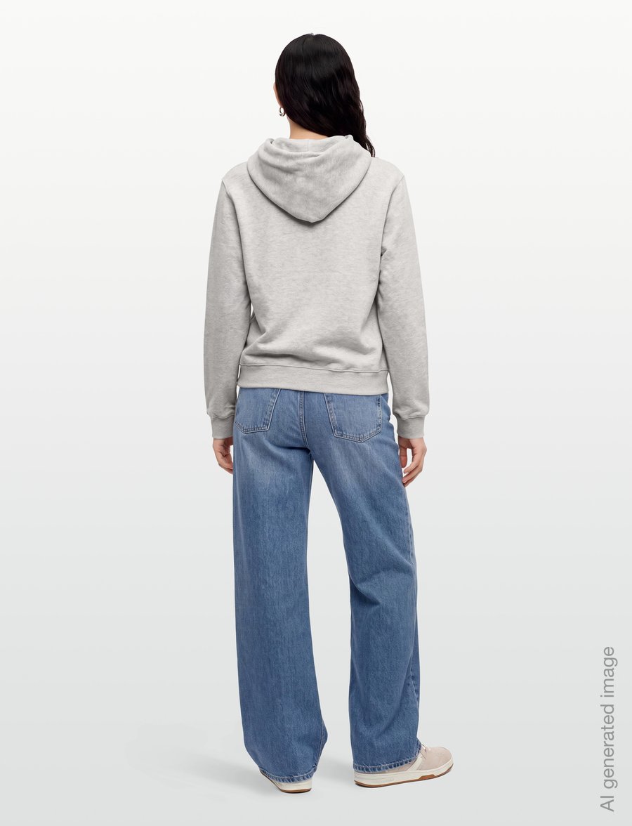 Nike - W NK STDO FLC MW STD PO HDY - sweatshirts - dk grey heather/sail - 4