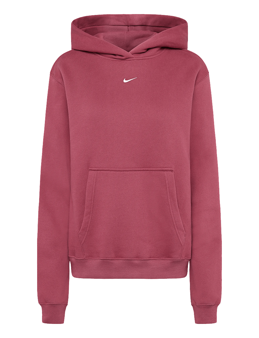 Nike - W NK STDO FLC MW STD PO HDY - tops - pink smoke/sail - 0