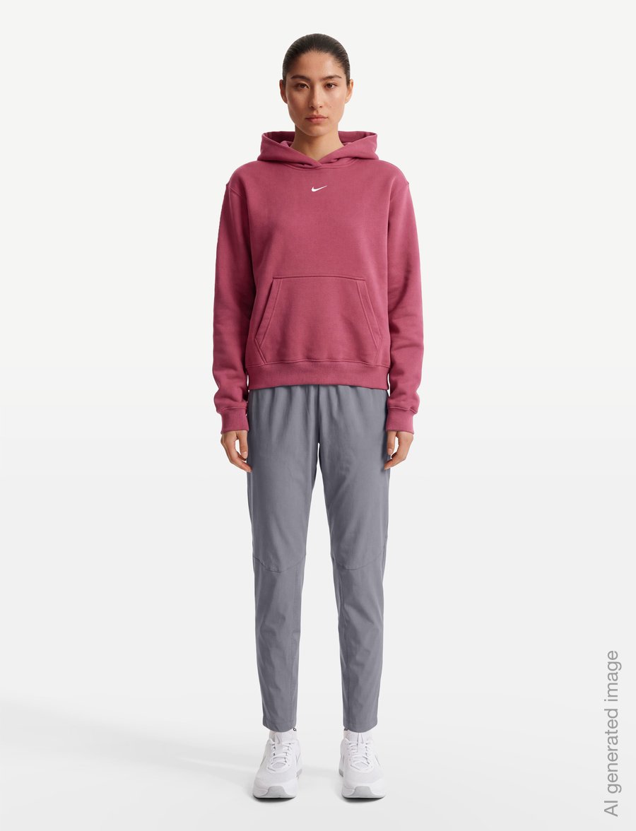 Nike - W NK STDO FLC MW STD PO HDY - kapuutsiga dressipluusid - pink smoke/sail - 0