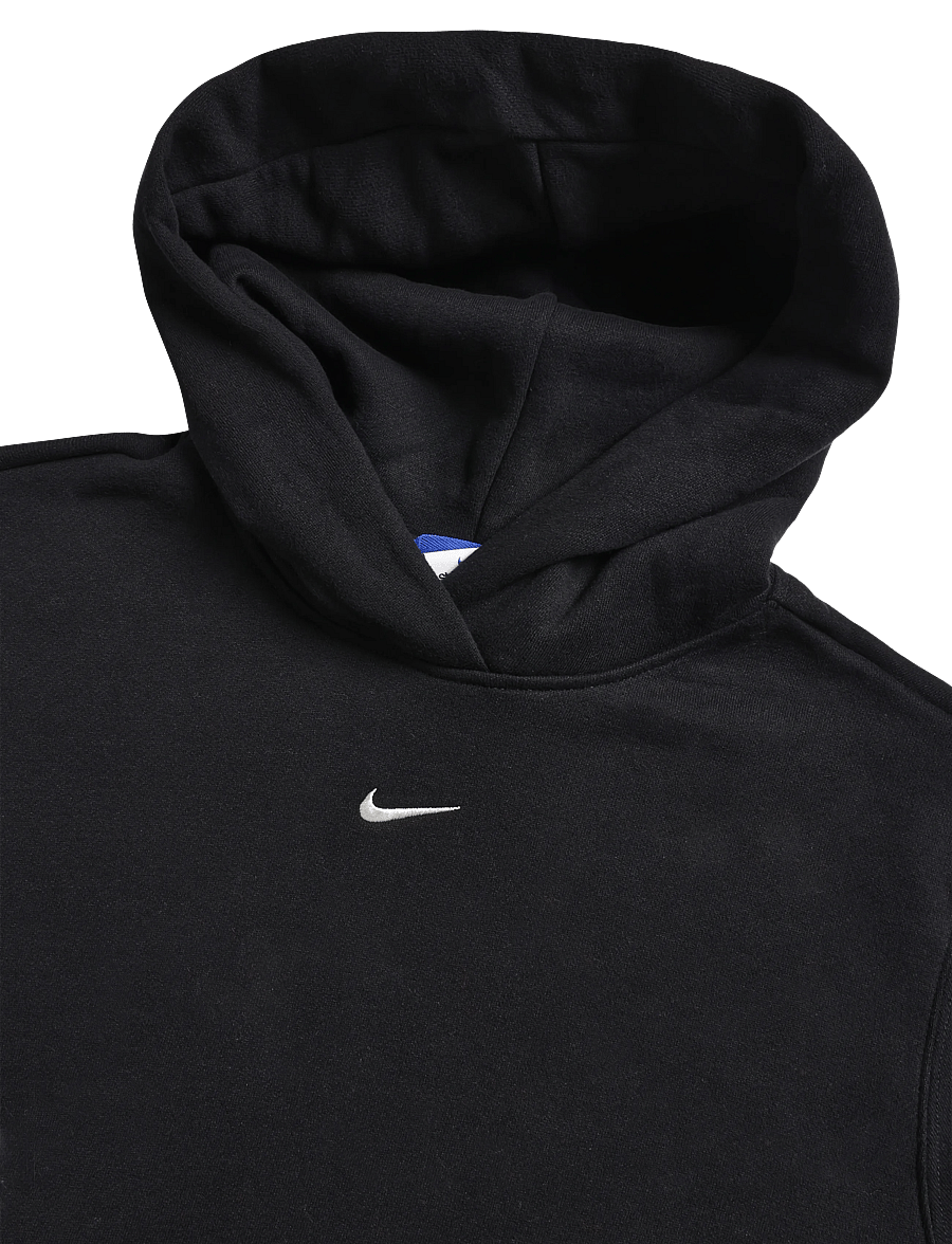 Nike - W NK STDO FLC MW STD PO HDY - sweatshirts - total black/sail - 2