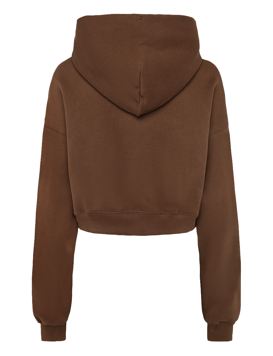 Nike - W NK STDO FLC MW OS CRP FZ HDY - kapuutsiga dressipluusid - cacao wow/sail - 1