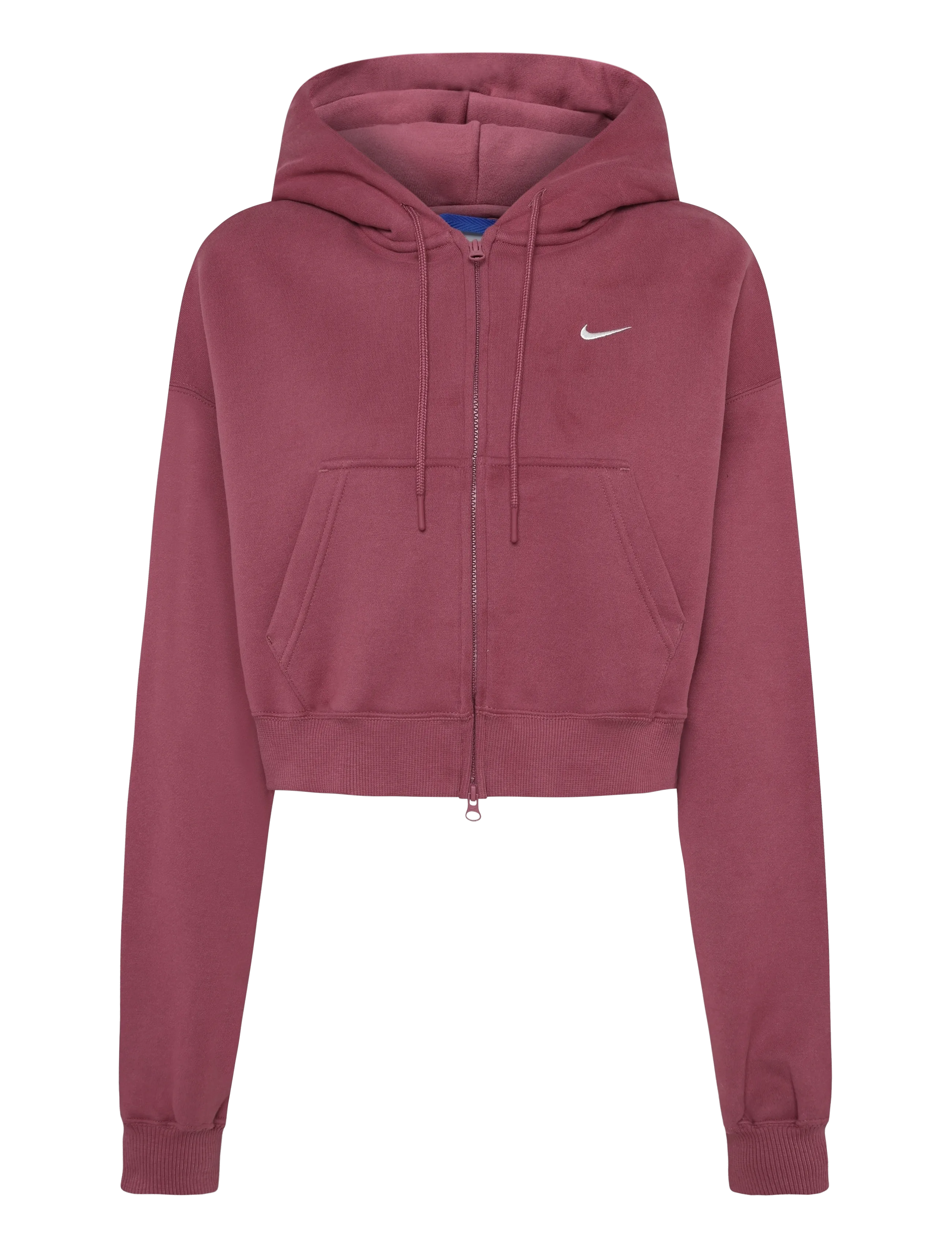 Nike W NK STDO FLC MW OS CRP FZ HDY - Oberteile - PINK SMOKE/SAIL / pink/rose