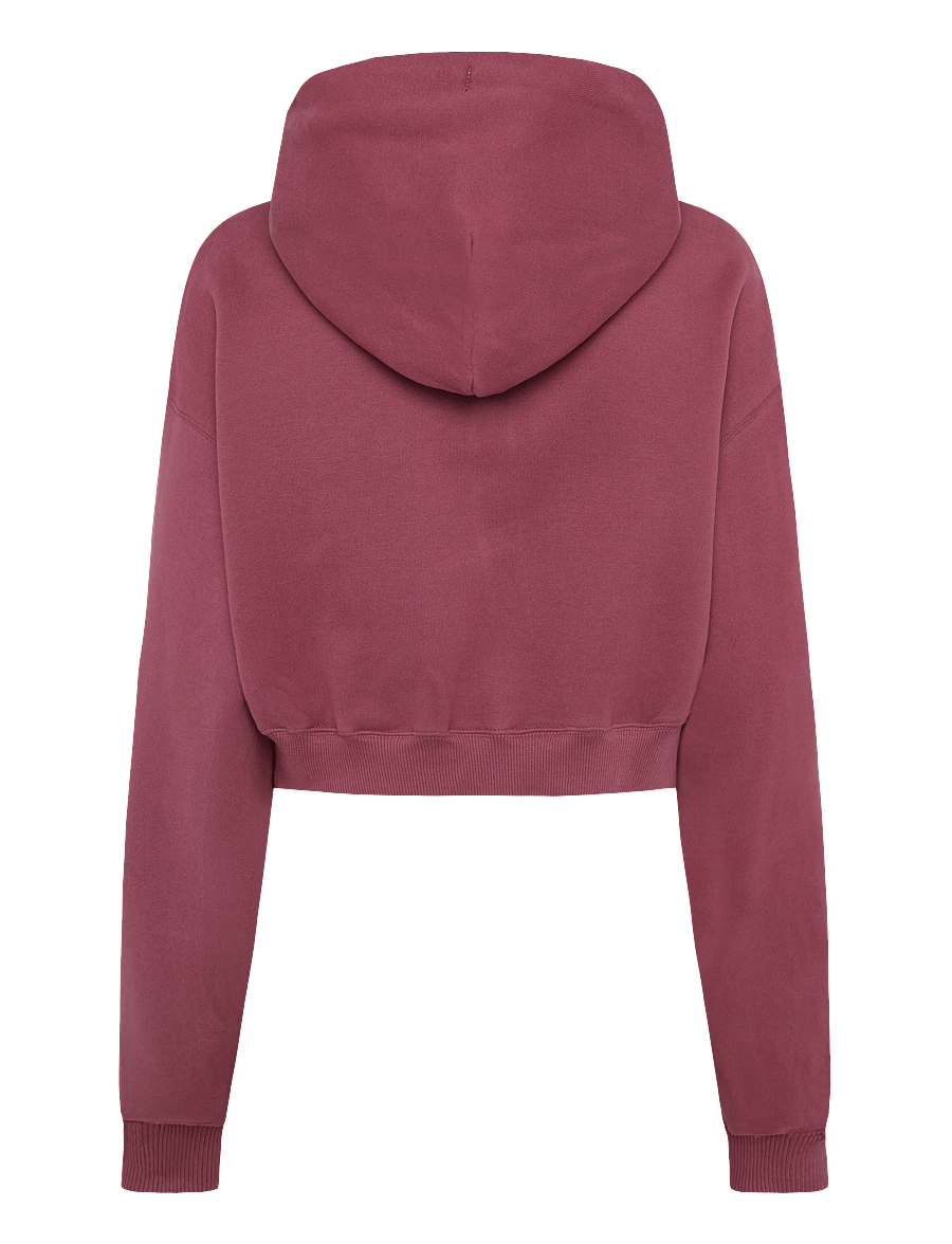 Nike - W NK STDO FLC MW OS CRP FZ HDY - sweatshirts - pink smoke/sail - 1