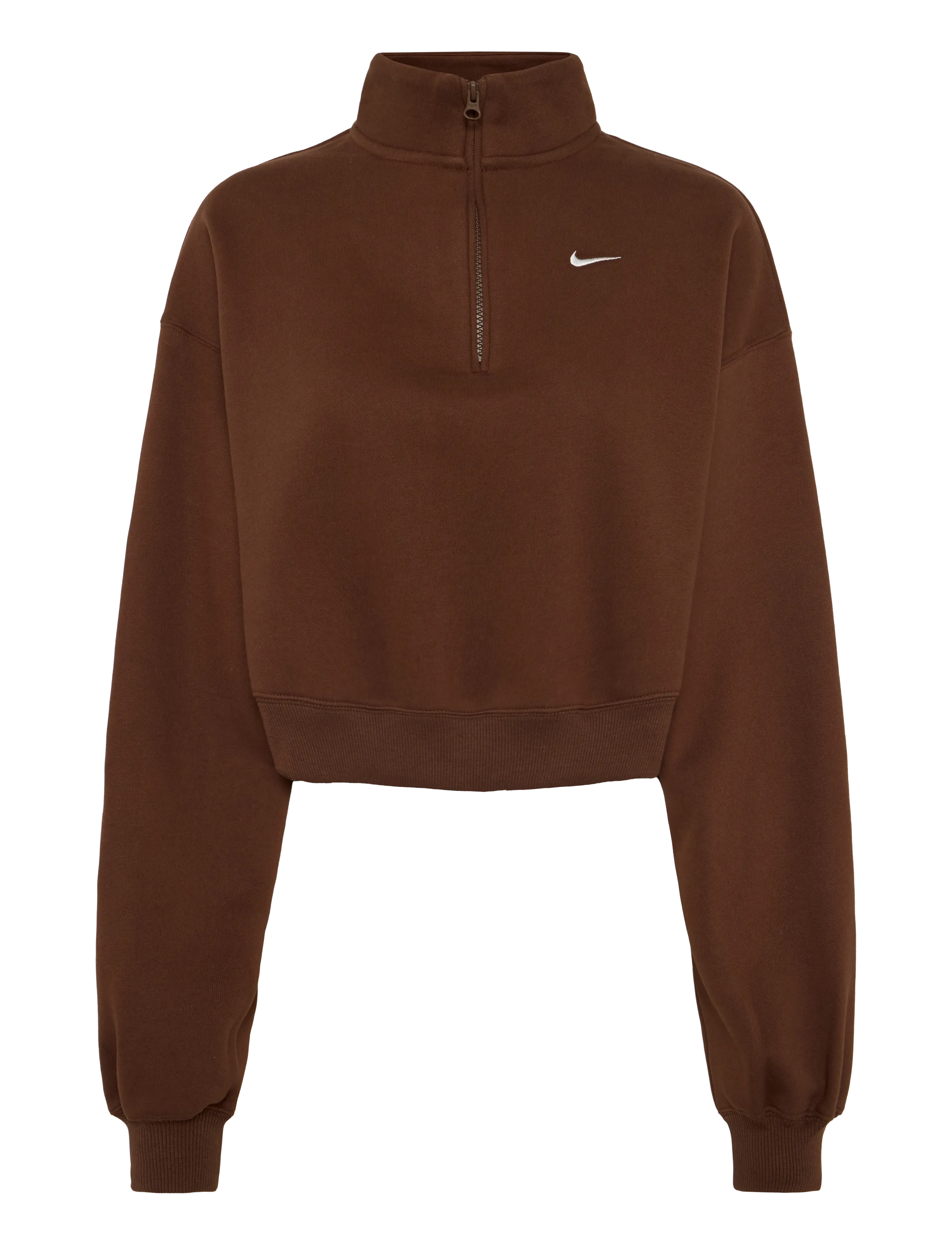 Nike Nike Studio Fleece Medium Weight Oversized Crop Top - Langærmede T-shirts - CACAO WOW/SAIL / brown