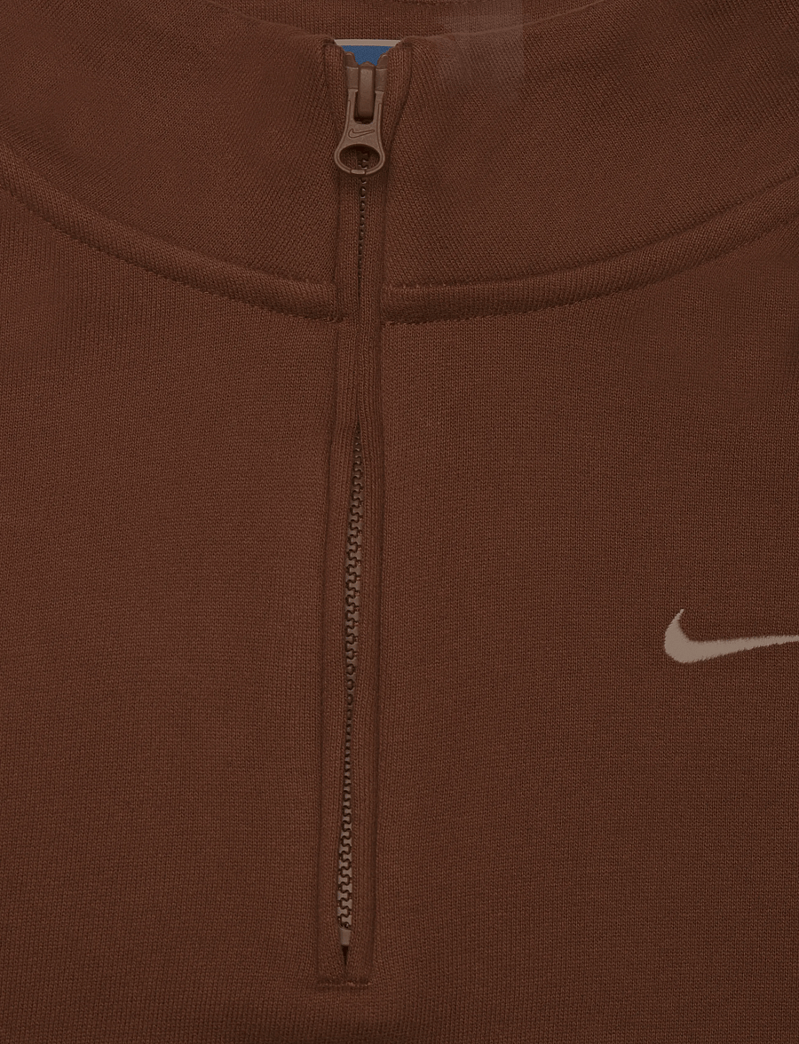 Nike - Nike Studio Fleece Medium Weight Oversized Crop Top - langærmede t-shirts - cacao wow/sail - 2