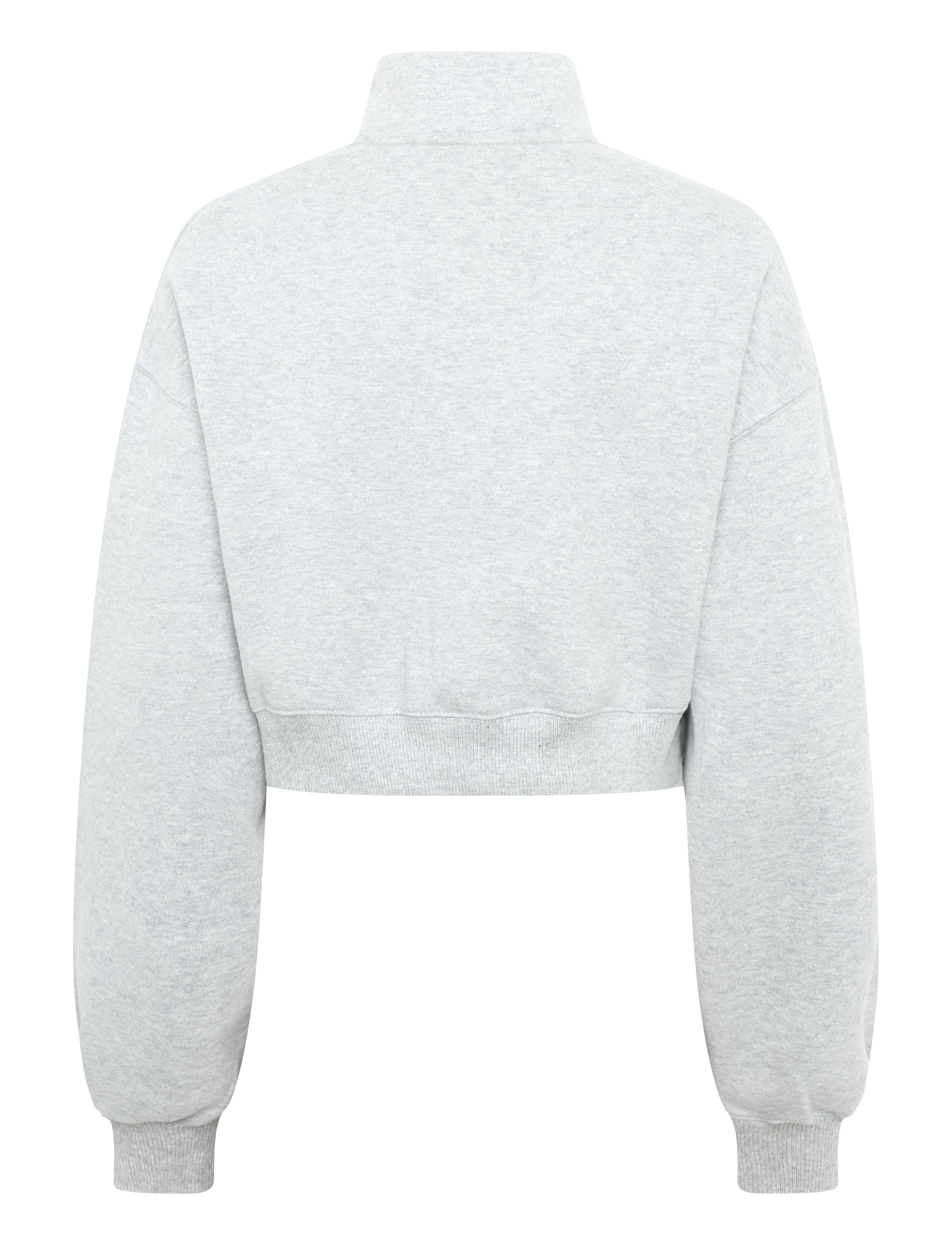 Nike - W NK STDO FLC MW OS CROP QZ - dk grey heather/sail - 1