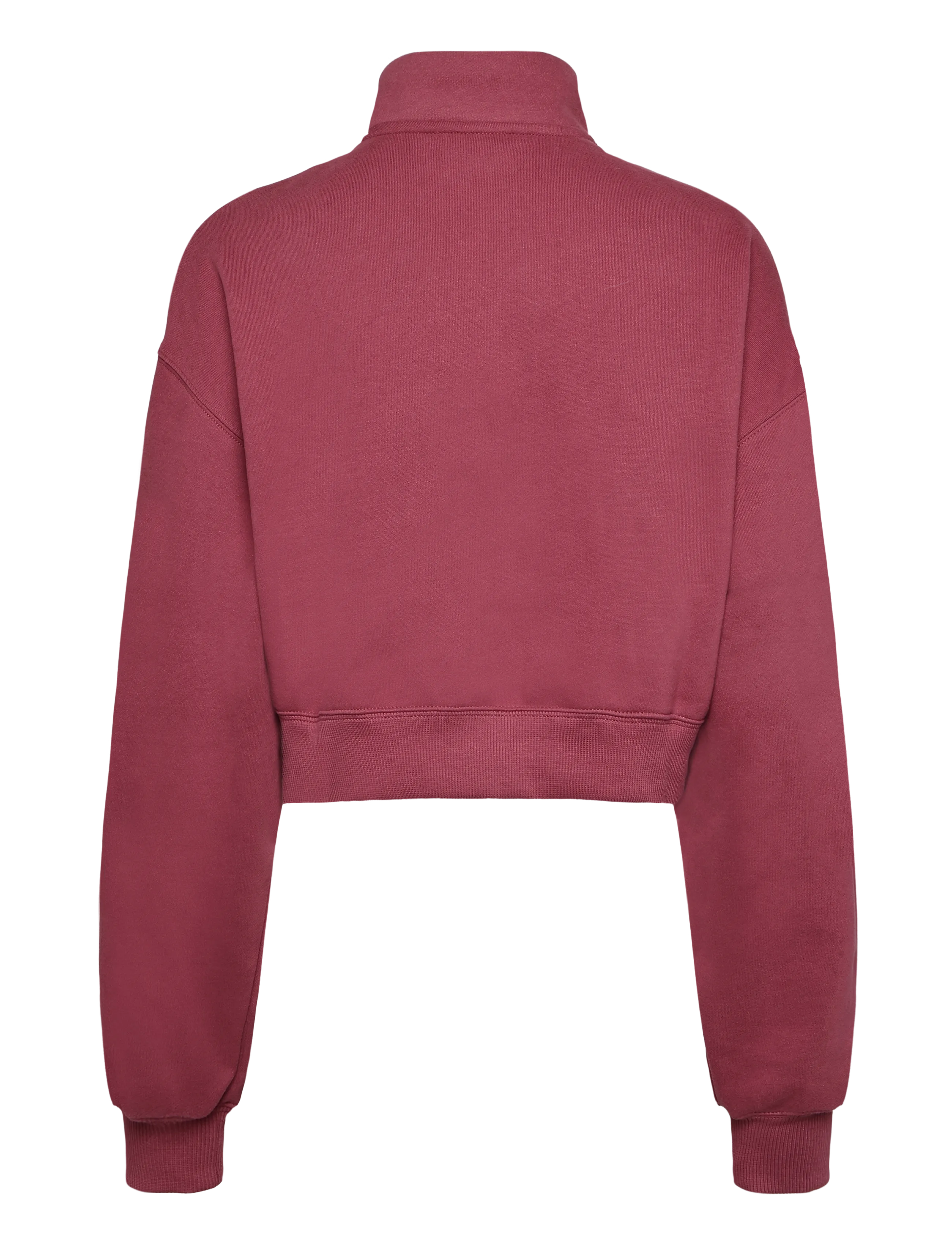 Nike - W NK STDO FLC MW OS CROP QZ - langærmede t-shirts - pink smoke/sail - 1
