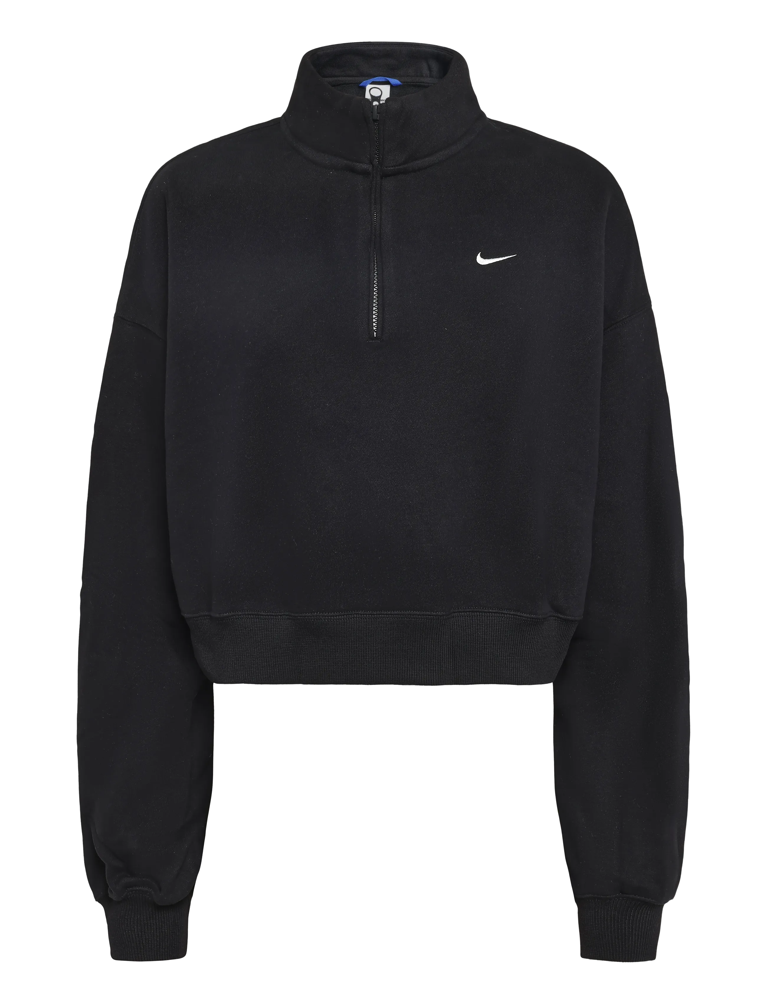 Nike Nike Studio Fleece Medium Weight Oversized Crop Top - NIKE - TOTAL BLACK/SAIL / black