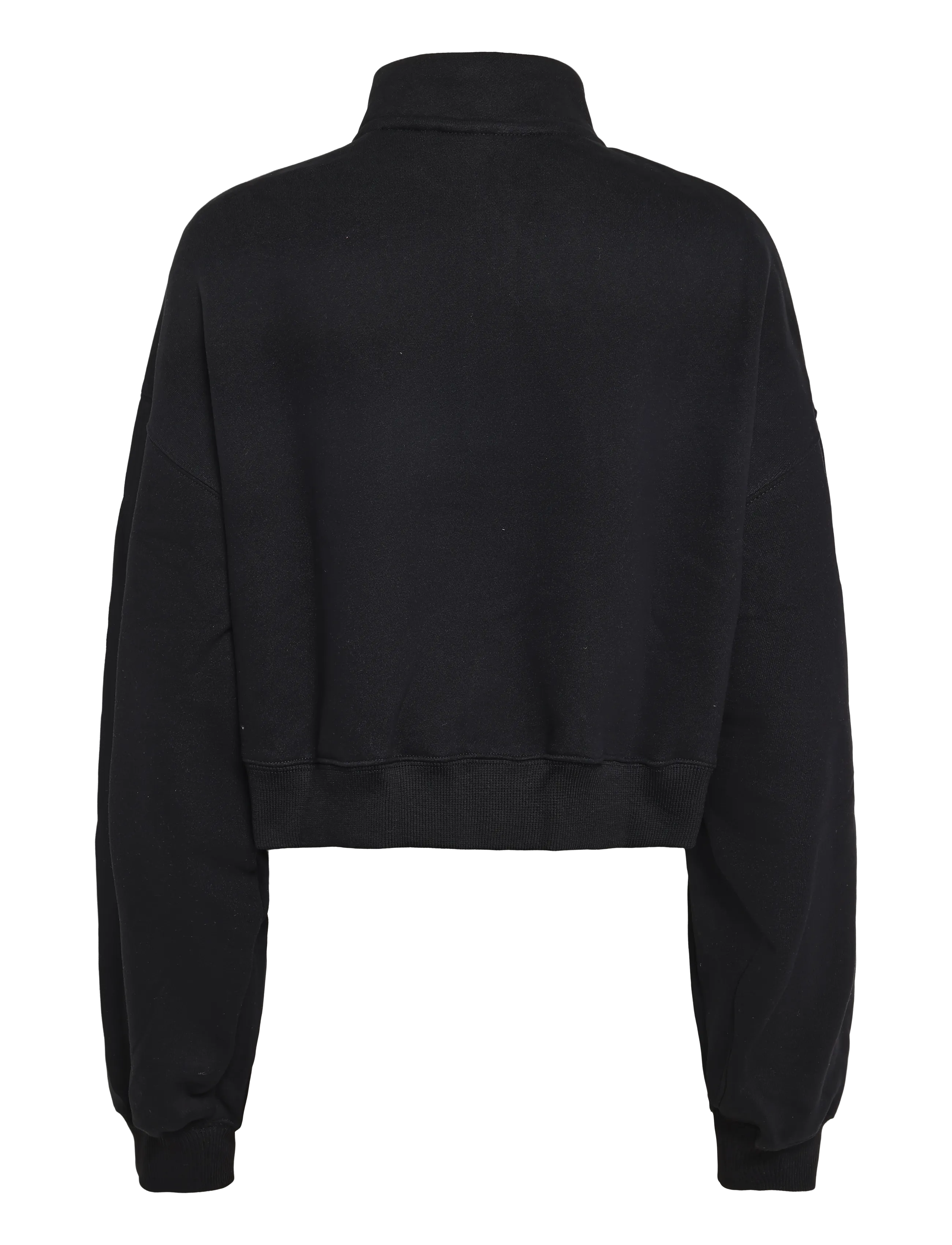 Nike - Nike Studio Fleece Medium Weight Oversized Crop Top - longsleeved tops - total black/sail - 1