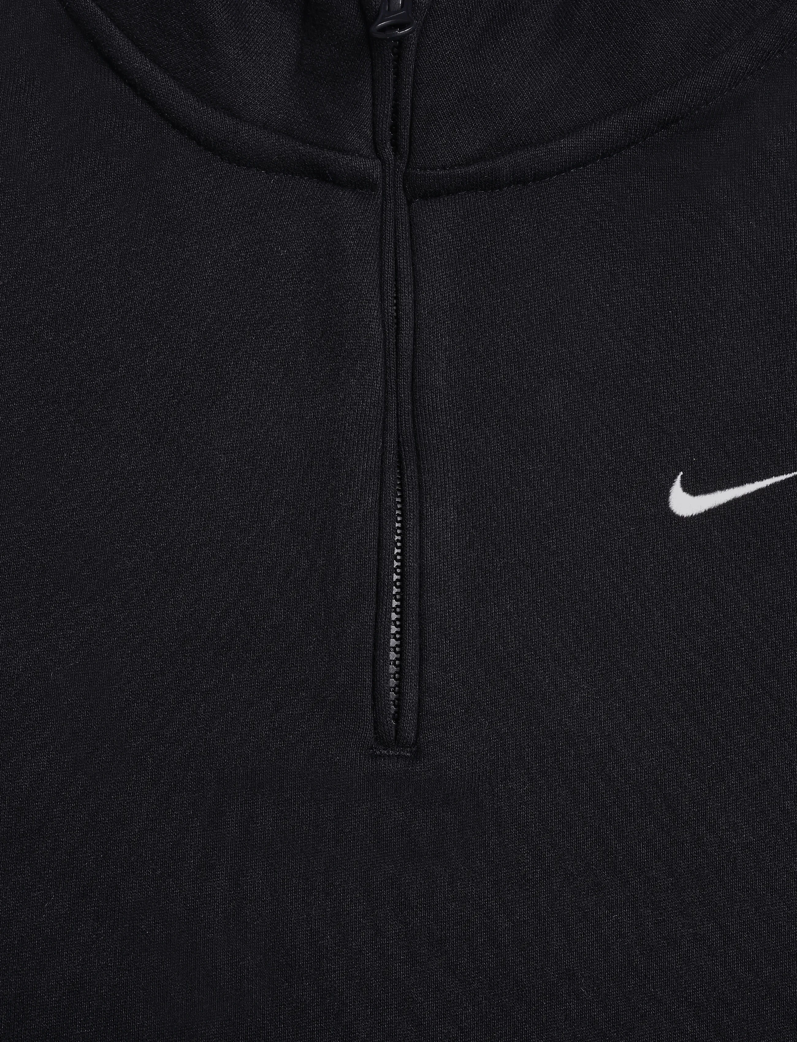Nike - Nike Studio Fleece Medium Weight Oversized Crop Top - longsleeved tops - total black/sail - 2