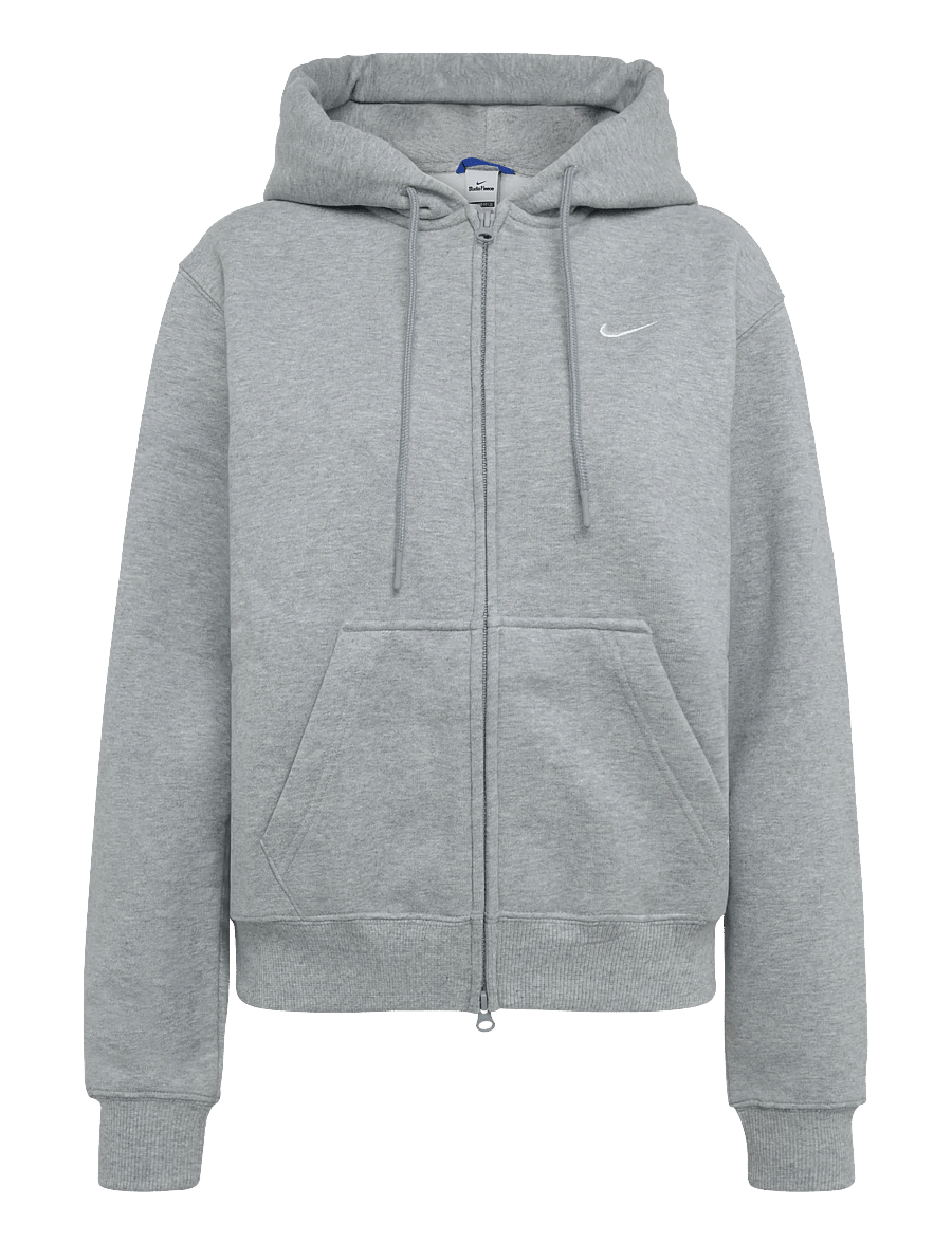 Nike - W NK STDO FLC MW STD FZ HDY - sweatshirts - dk grey heather/sail - 0