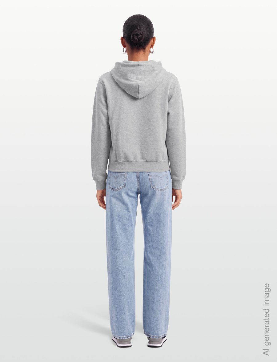 Nike - W NK STDO FLC MW STD FZ HDY - sweatshirts - dk grey heather/sail - 4
