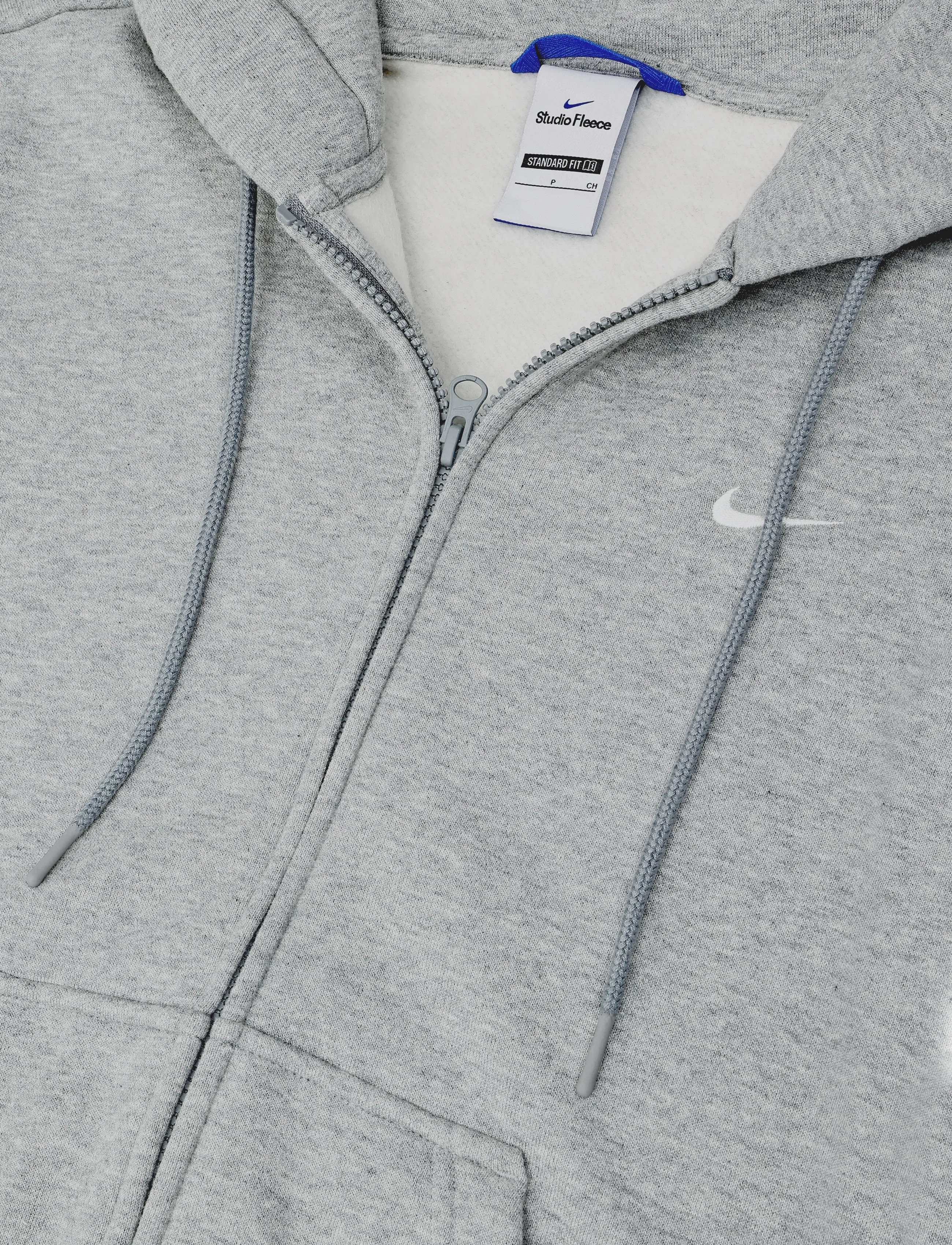 Nike - W NK STDO FLC MW STD FZ HDY - sweatshirts - dk grey heather/sail - 2