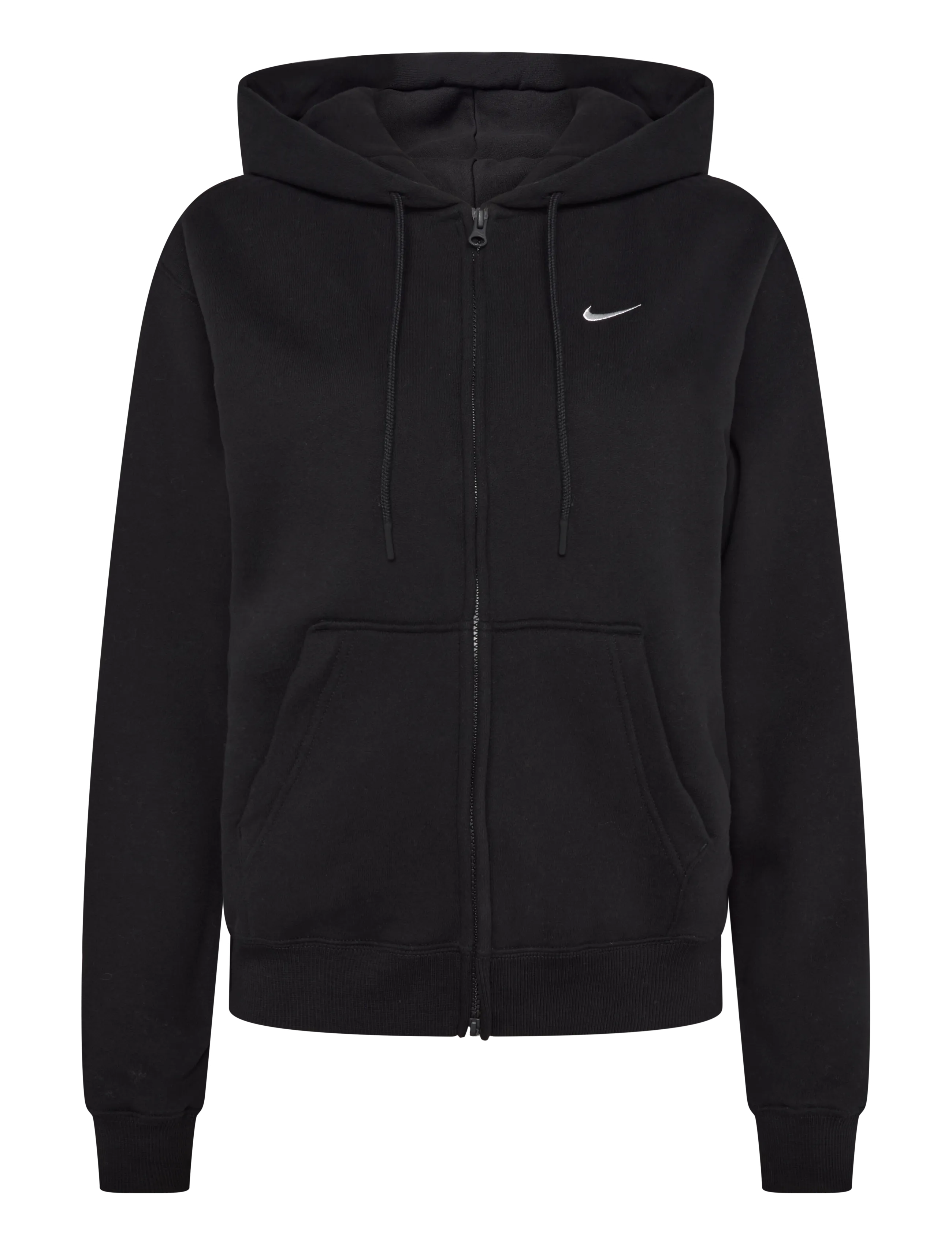 Nike W NK STDO FLC MW STD FZ HDY - Visa allt - TOTAL BLACK/SAIL / black