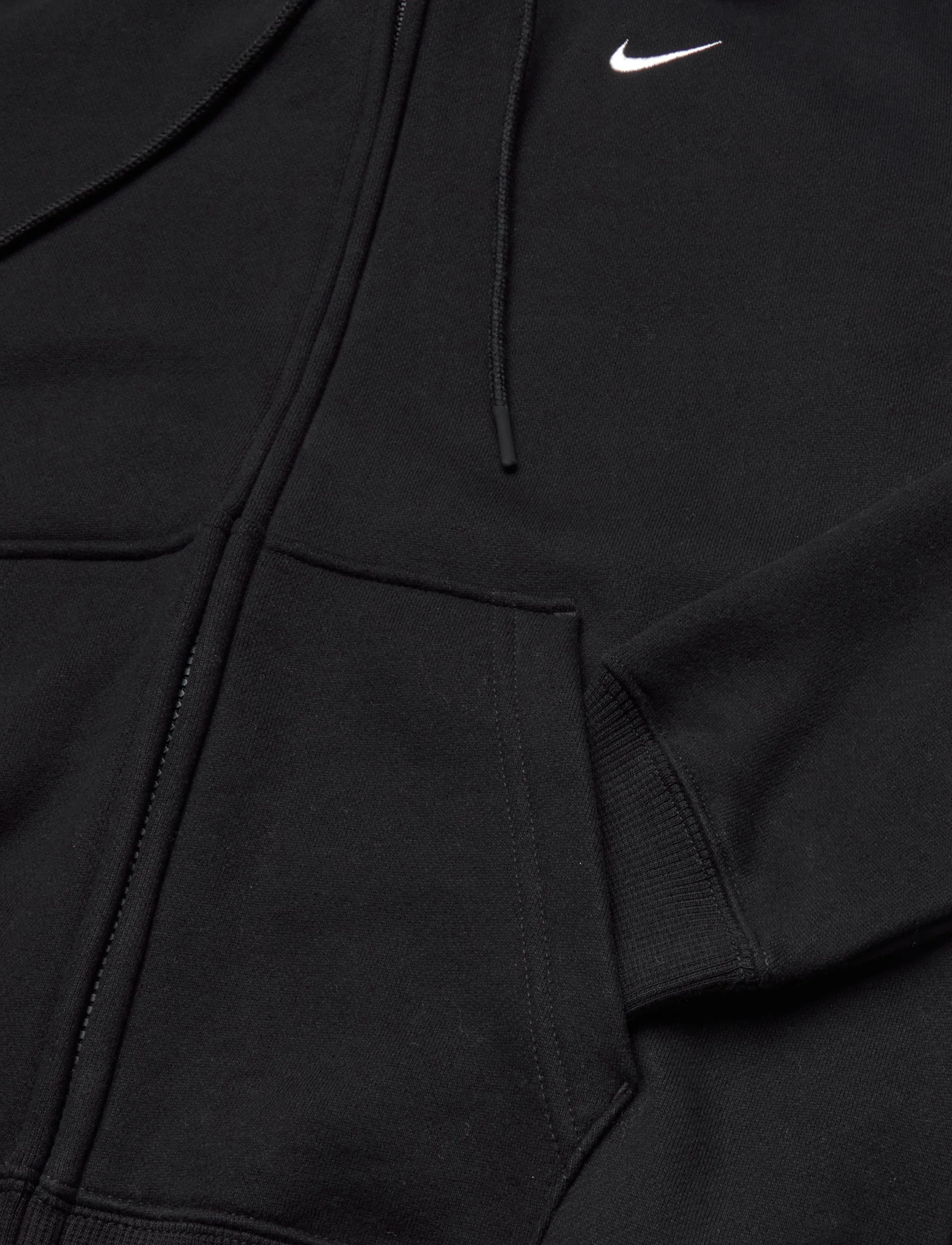 Nike - W NK STDO FLC MW STD FZ HDY - kapuutsiga dressipluusid - total black/sail - 3