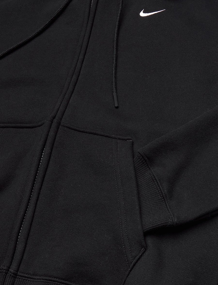 Nike - W NK STDO FLC MW STD FZ HDY - kapuutsiga dressipluusid - total black/sail - 3