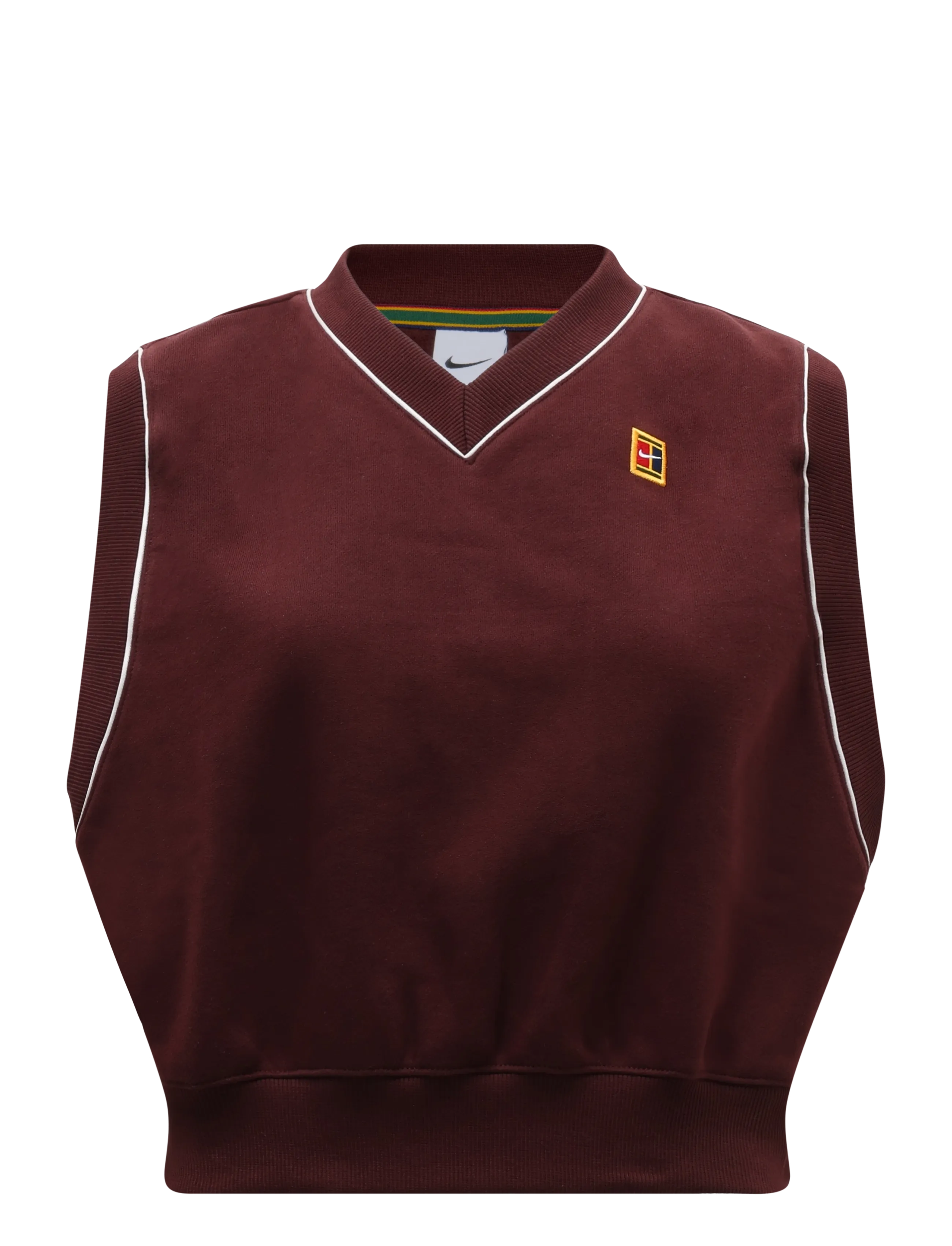 Nike W NKCT CRT CLTN FLC VEST - Tank tops - MYSTIC DATES / burgundy