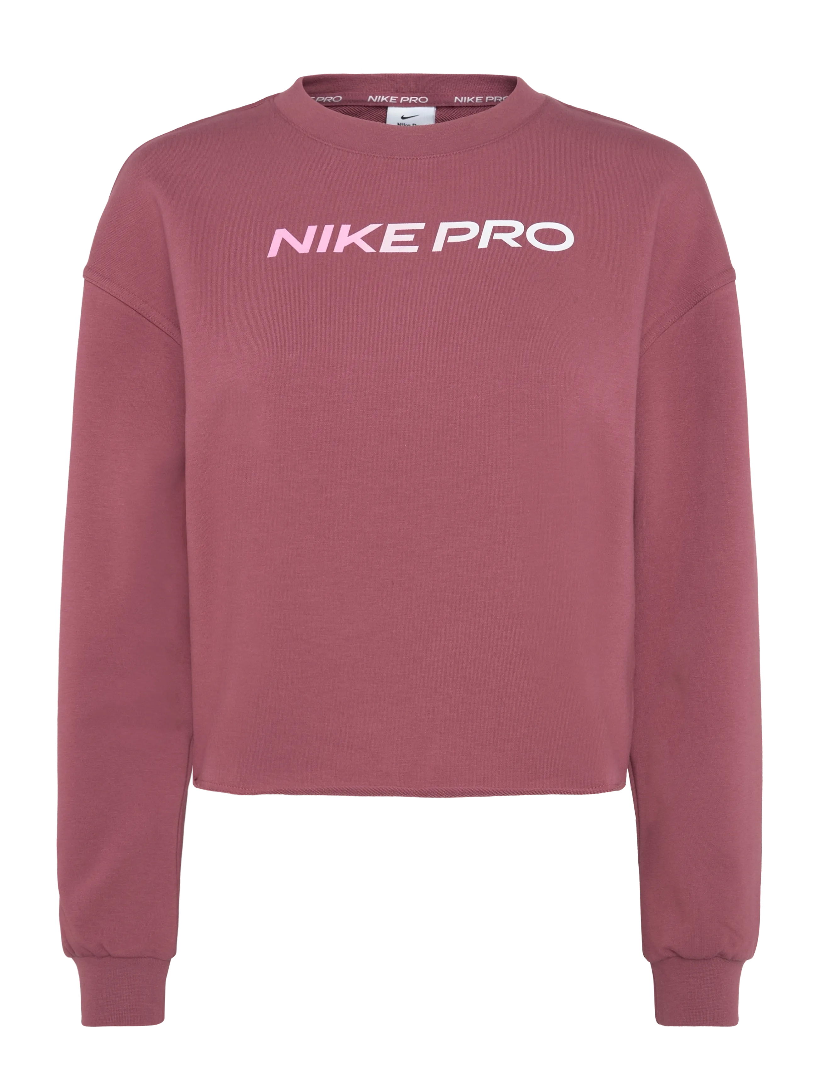 Nike W NP DF CREW FLC TT GRDNT - Sweatshirts - PINK SMOKE/BLEACHED LILAC / pink/rose