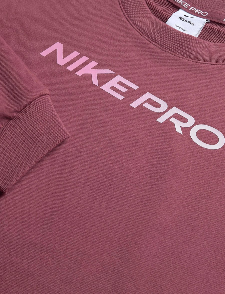 Nike - W NP DF CREW FLC TT GRDNT - sweatshirts - pink smoke/bleached lilac - 2